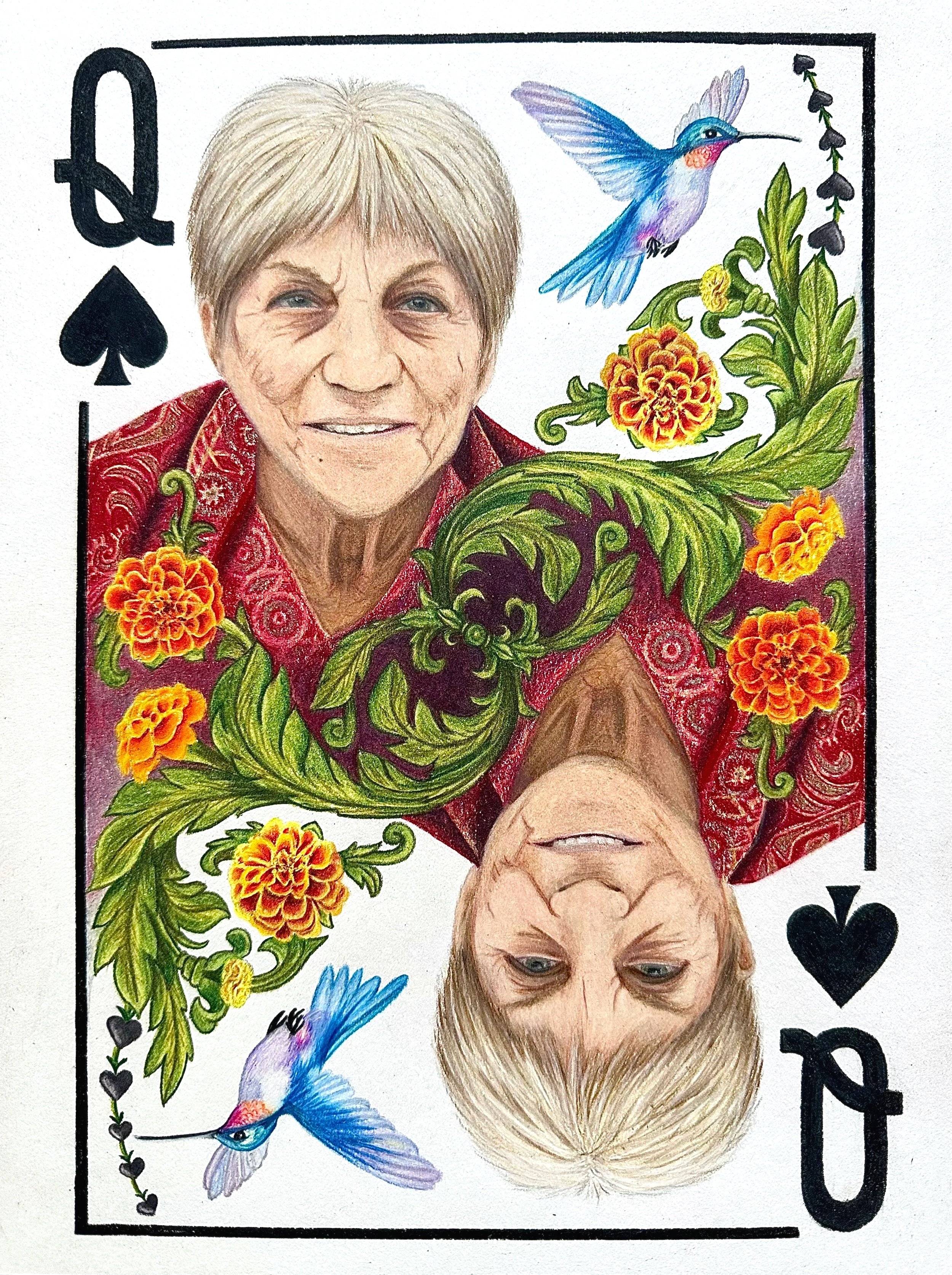 THE QUEEN OF SPADES (Memorial Drawing)