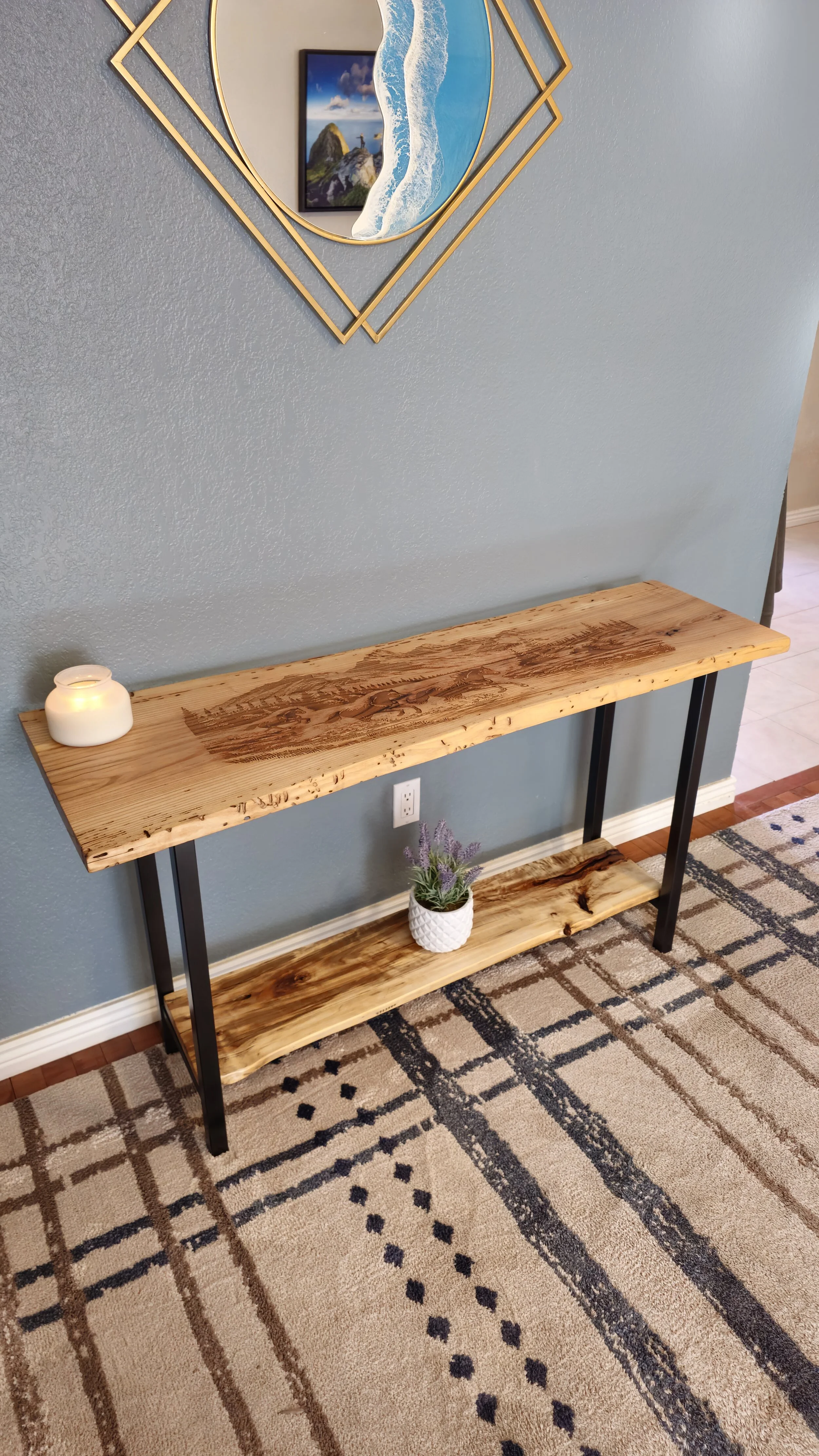 Live Edge Entryway Table