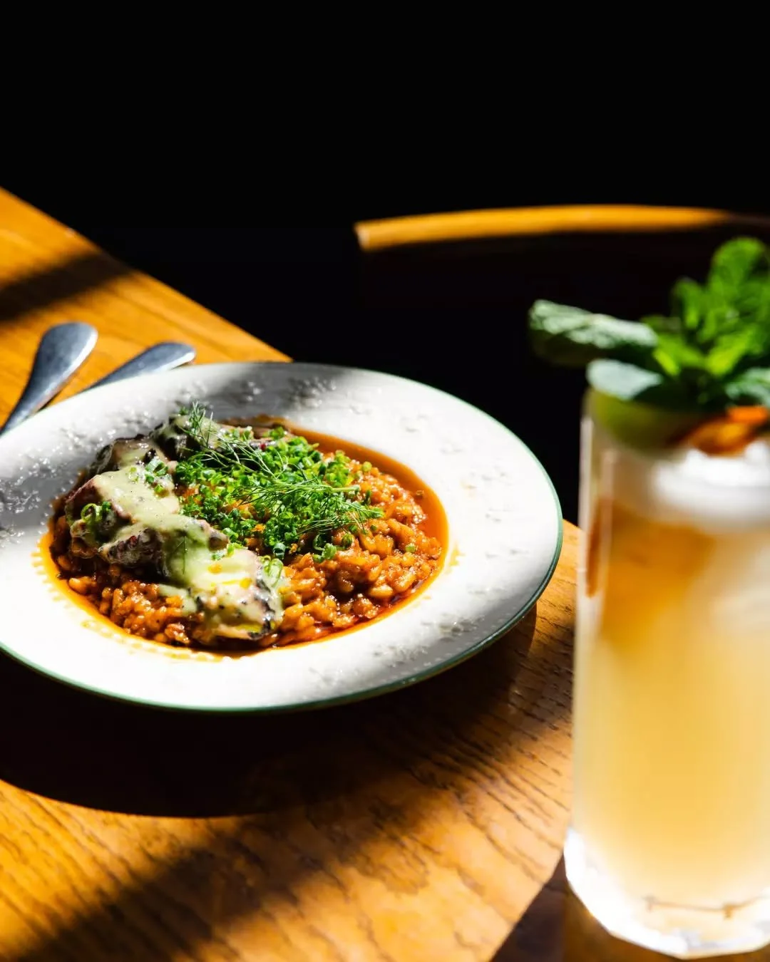 A Goldfinch favourite since November. 

Our Octopus Risotto pairs rich bisque &amp; Pernod with a tropical hit of roasted pineapple tiger&rsquo;s milk and perfectly grilled octopus. There's a reason it hasn't left the menu.