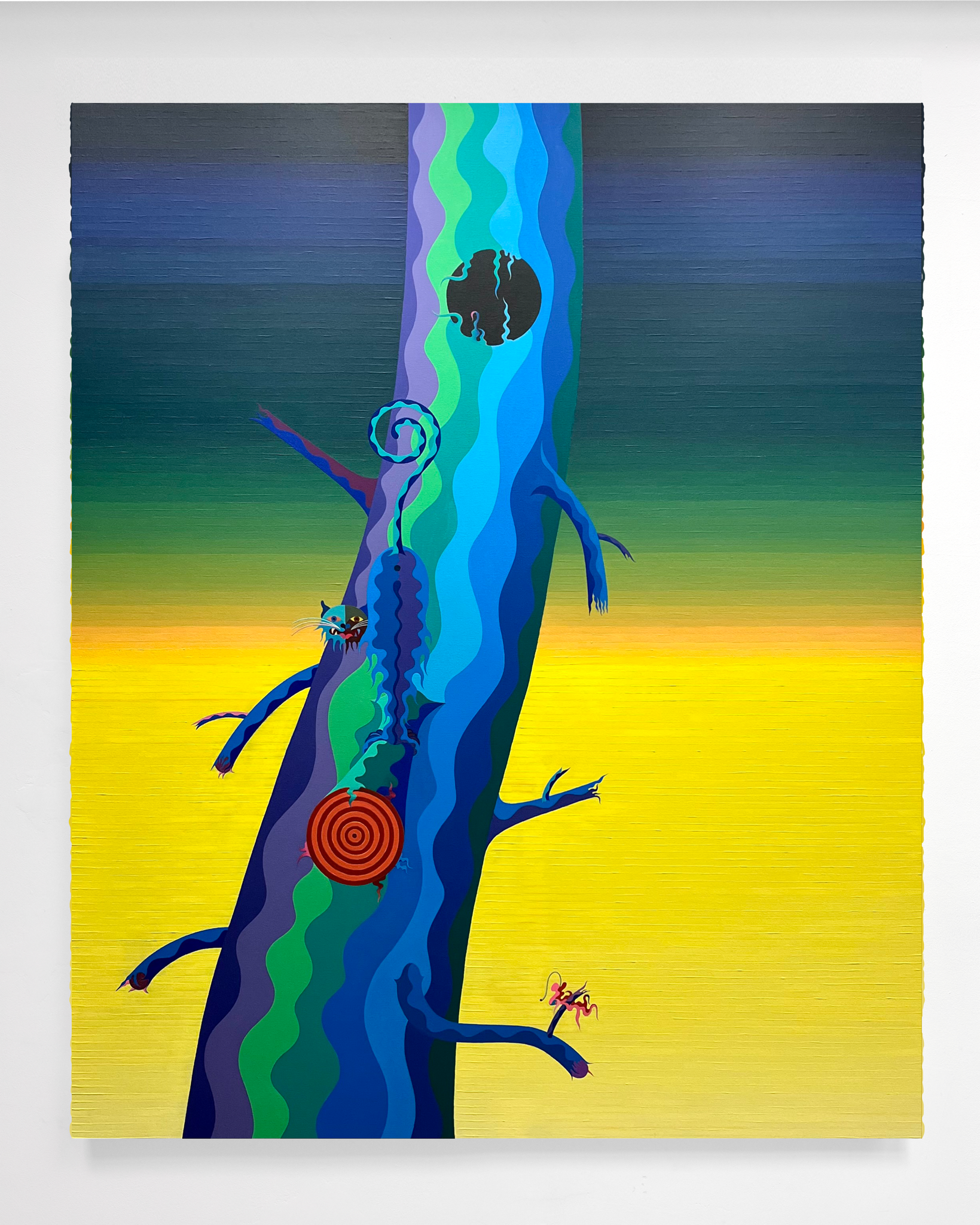 Stuck, 2025. 
Acrylic and pigment on canvas.
72" x 60"  