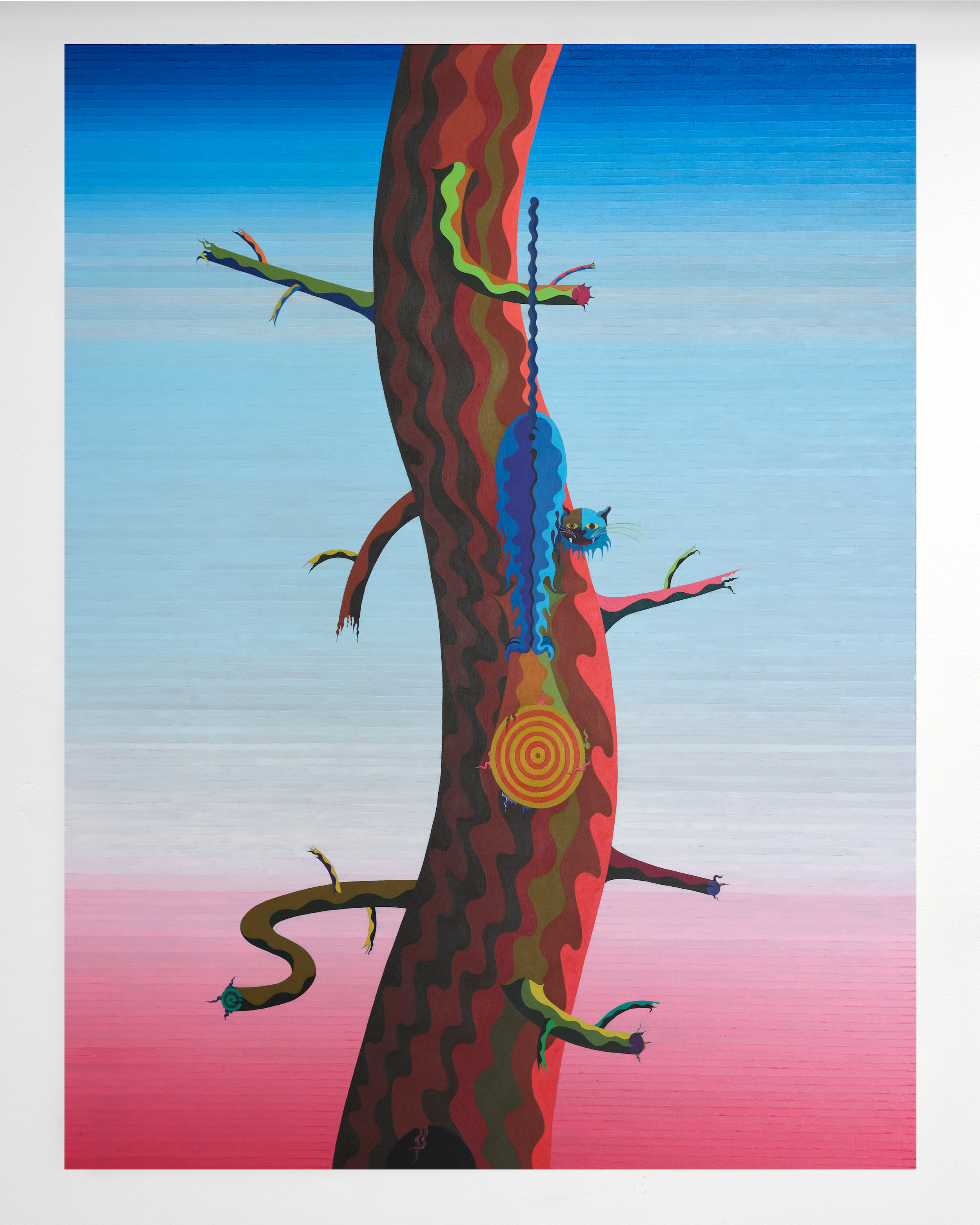 Stuck Too, 2025. 
Acrylic and pigment on canvas.
72" x 60"  