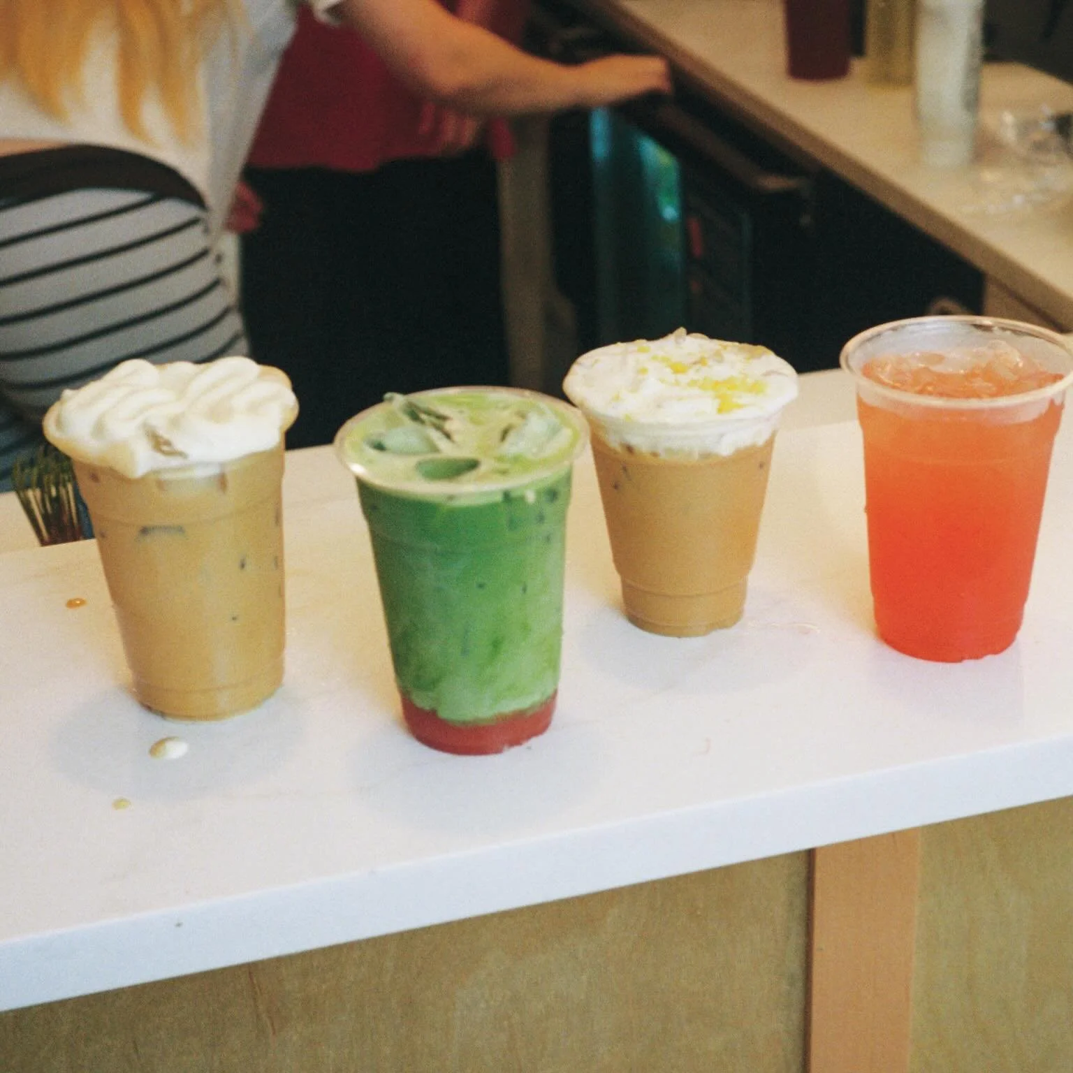 SUMMER DRINKS ARE HERE 🏄&zwj;♀️🏄&zwj;♀️🏄&zwj;♀️

BANANA CUBAN 
our take on a Cuban latte topped with house made banana cold foam 

GUAVA MATCHA 
guava sauce, matcha , milk 

ROSEMARY ORANGE LATTE 
house-made rosemary syrup, espresso, milk and topp