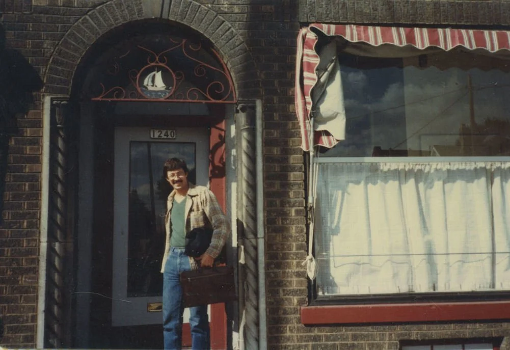Roger Gremminger stands at the door of the building that would house BESTD