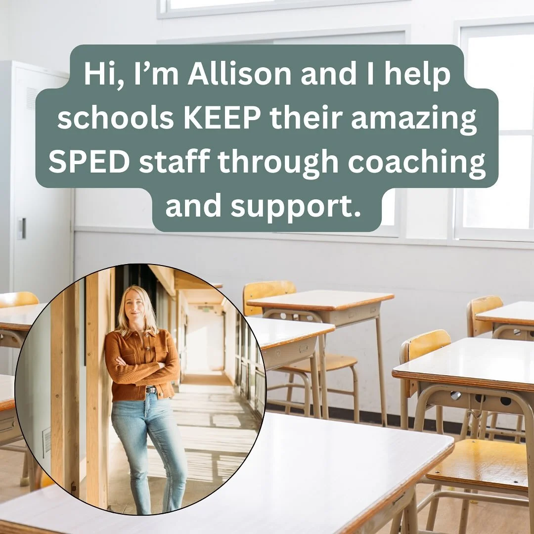 Are you spinning your wheels trying to figure out how to support your special education staff proactively rather than just reacting when you need to put out a fire? 🔥 I can help. I am located in the Seattle area and able to provide virtual support t