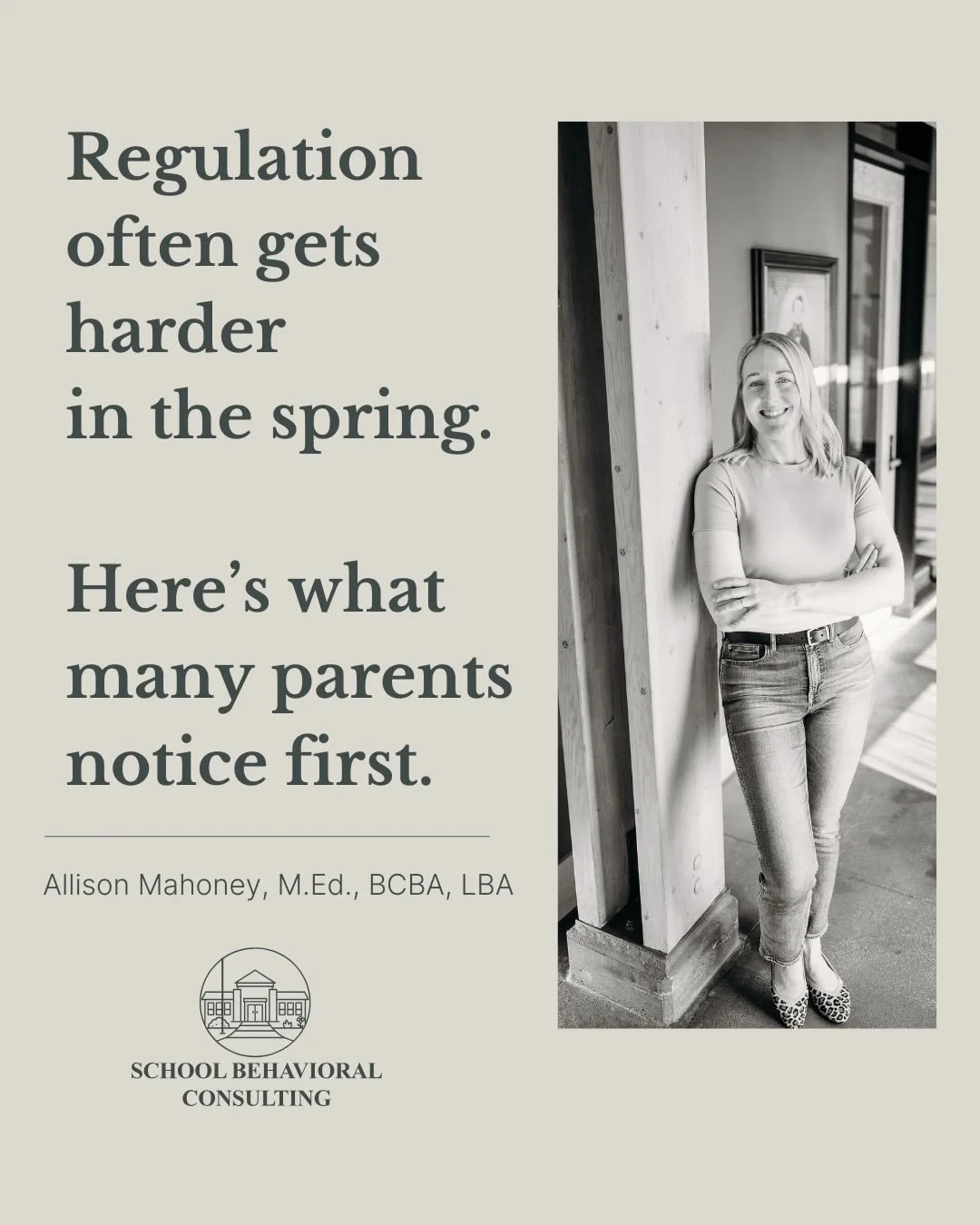 Many families notice behavior shifting this time of year.

Spring can be a heavy stretch for students &mdash; academically, socially, and emotionally.

Often the skill is still there. The system is just under more strain.

🤍 Save if you&rsquo;ve see