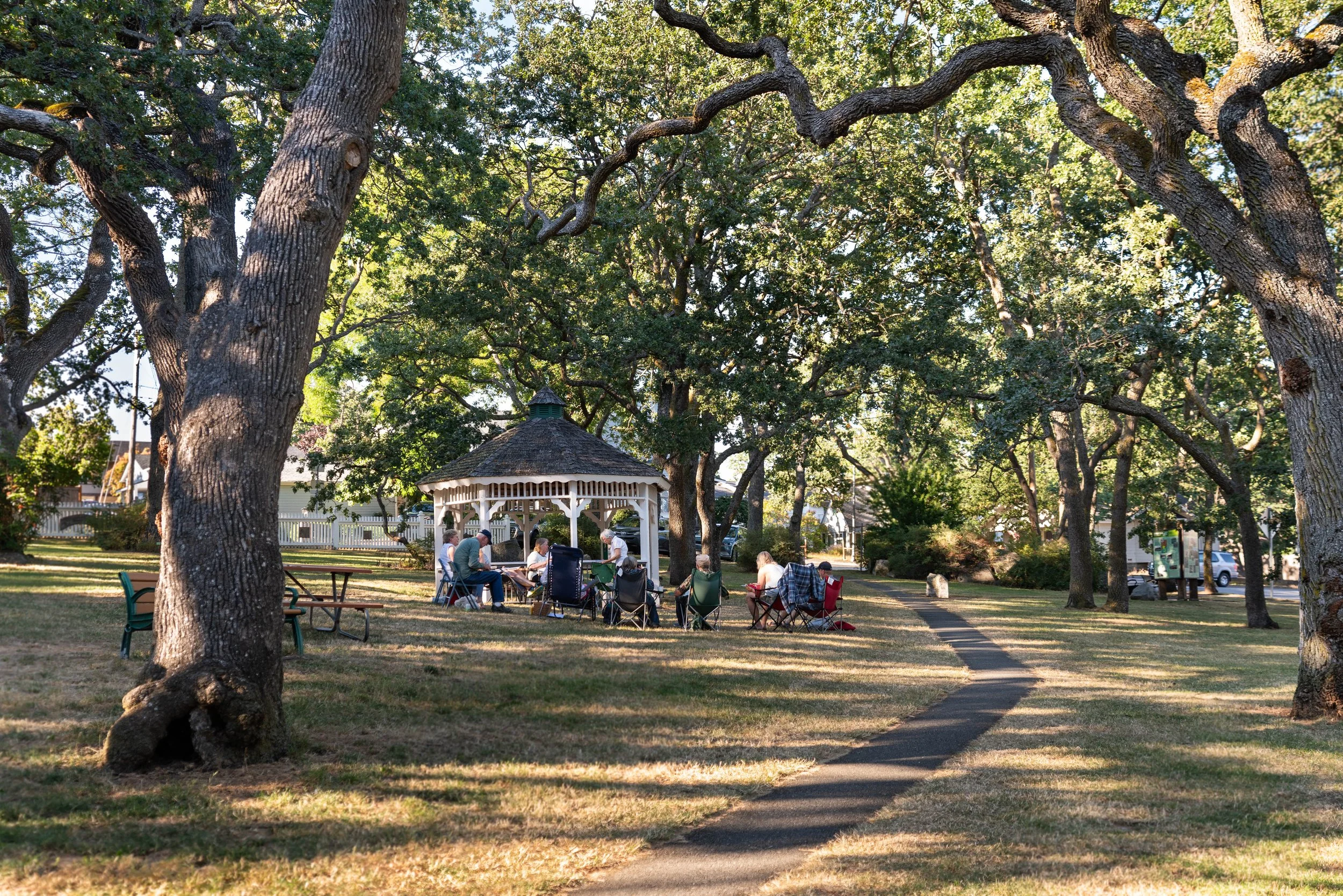 Oak Harbor Garry Oak Society meets beneath the canopies of Smith Park's Garry oaks.