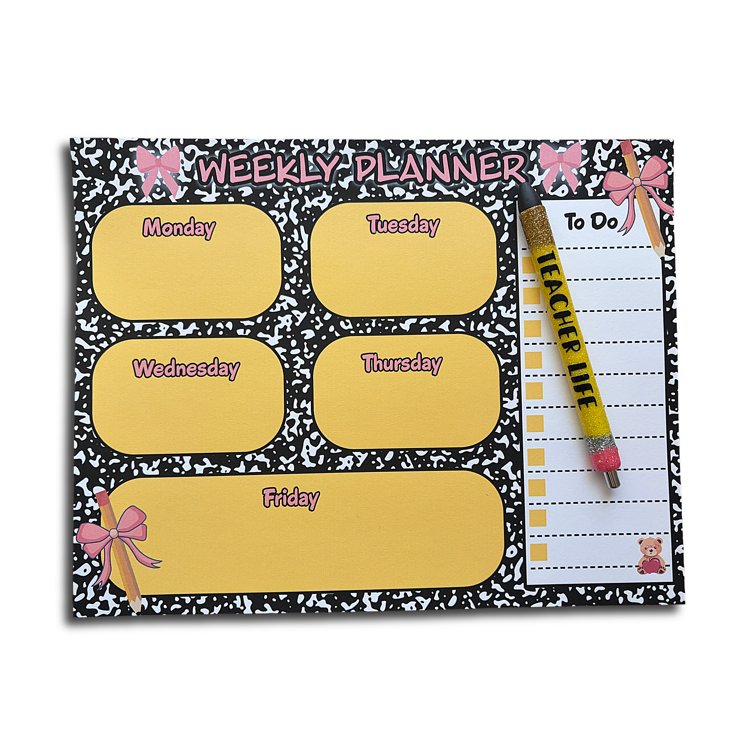 Composite Notebook, Weekly Planner Notepad