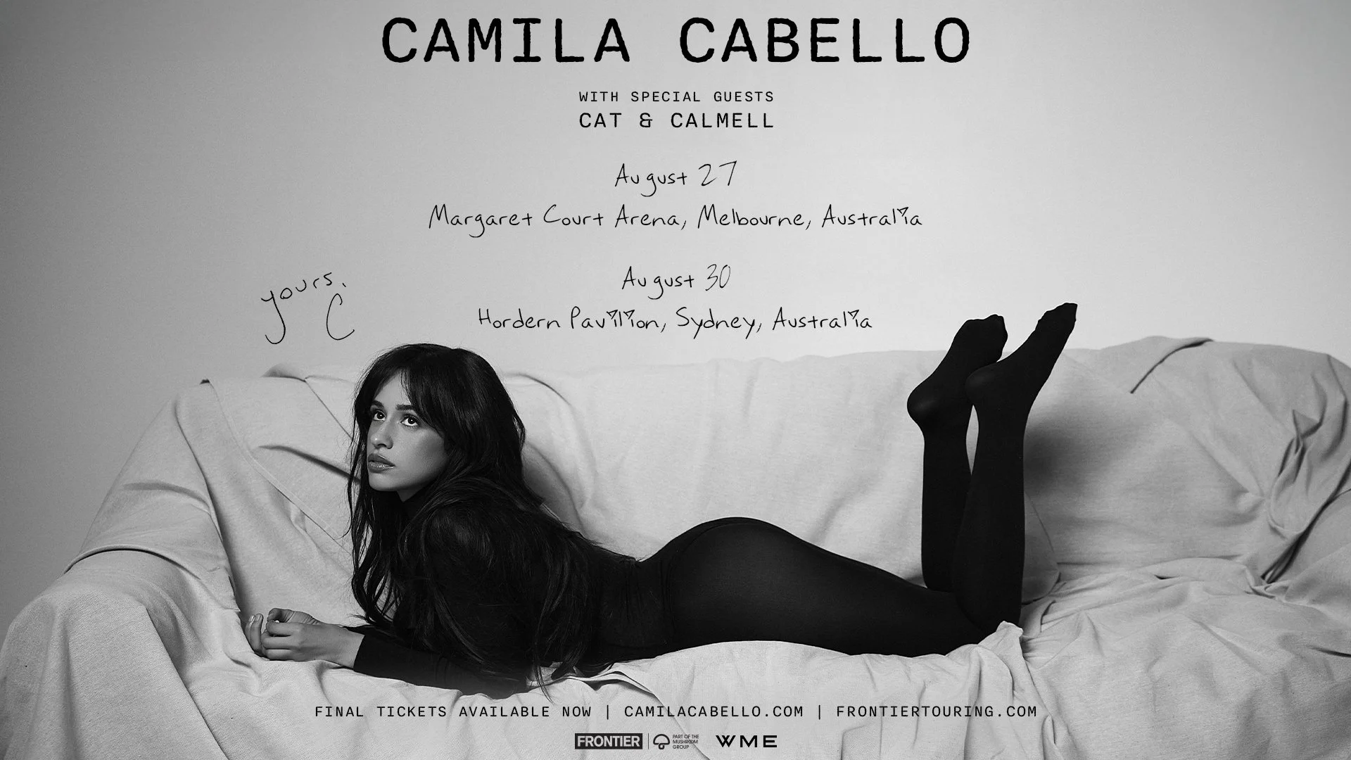 Camila Cabello Confirms Australian Pop Duo Cat & Calmell As Special Guests For ‘Yours, C’ Tour