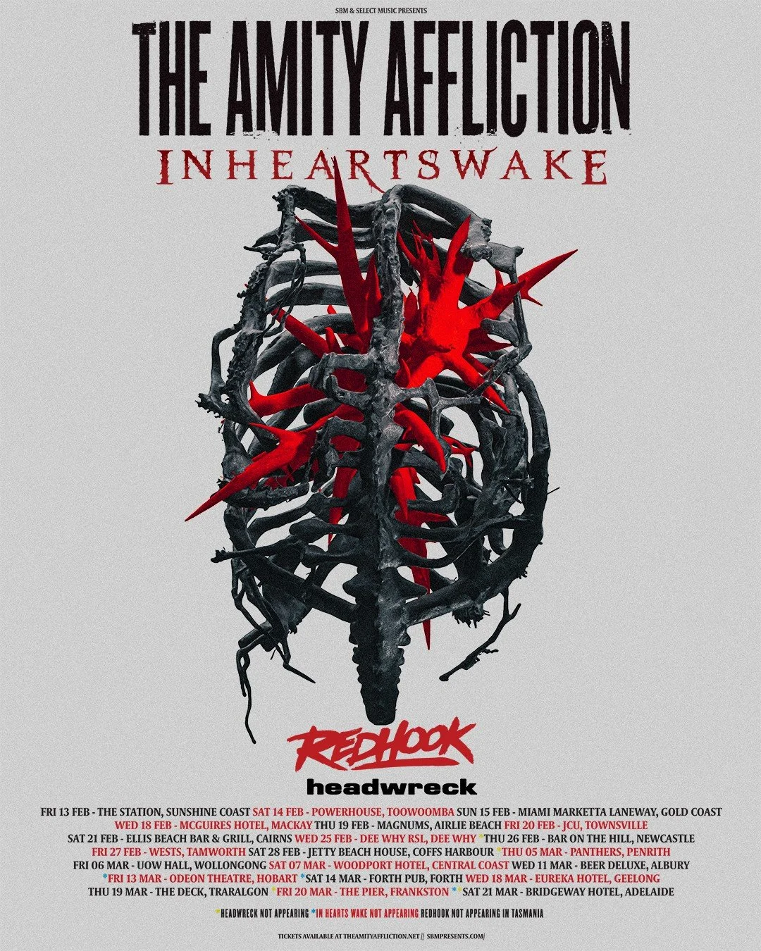 THE AMITY AFFLICTION Announce 2026 Regional Australian Tour with IN HEARTS WAKE &amp; REDHOOK