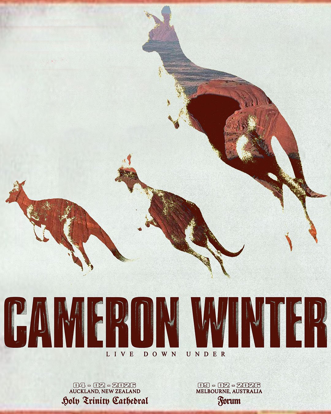 CAMERON WINTER AUSTRALIAN TOUR TICKETS 2025