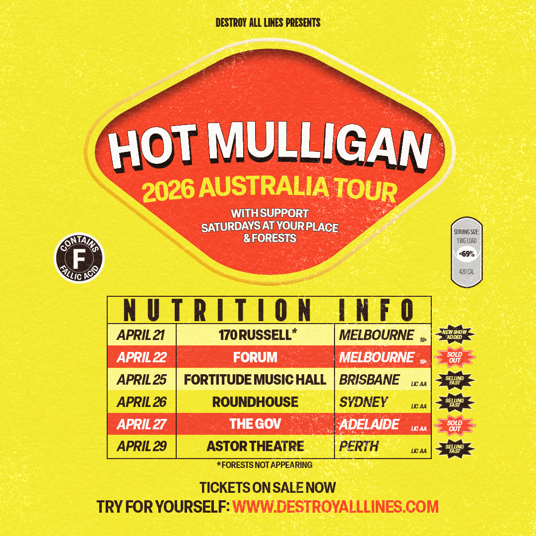 Hot Mulligan Announce Second Melbourne Show Due To Demand.
