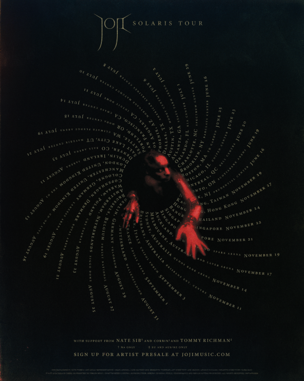 JOJI ANNOUNCES ‘SOLARIS’ GLOBAL ARENA TOUR