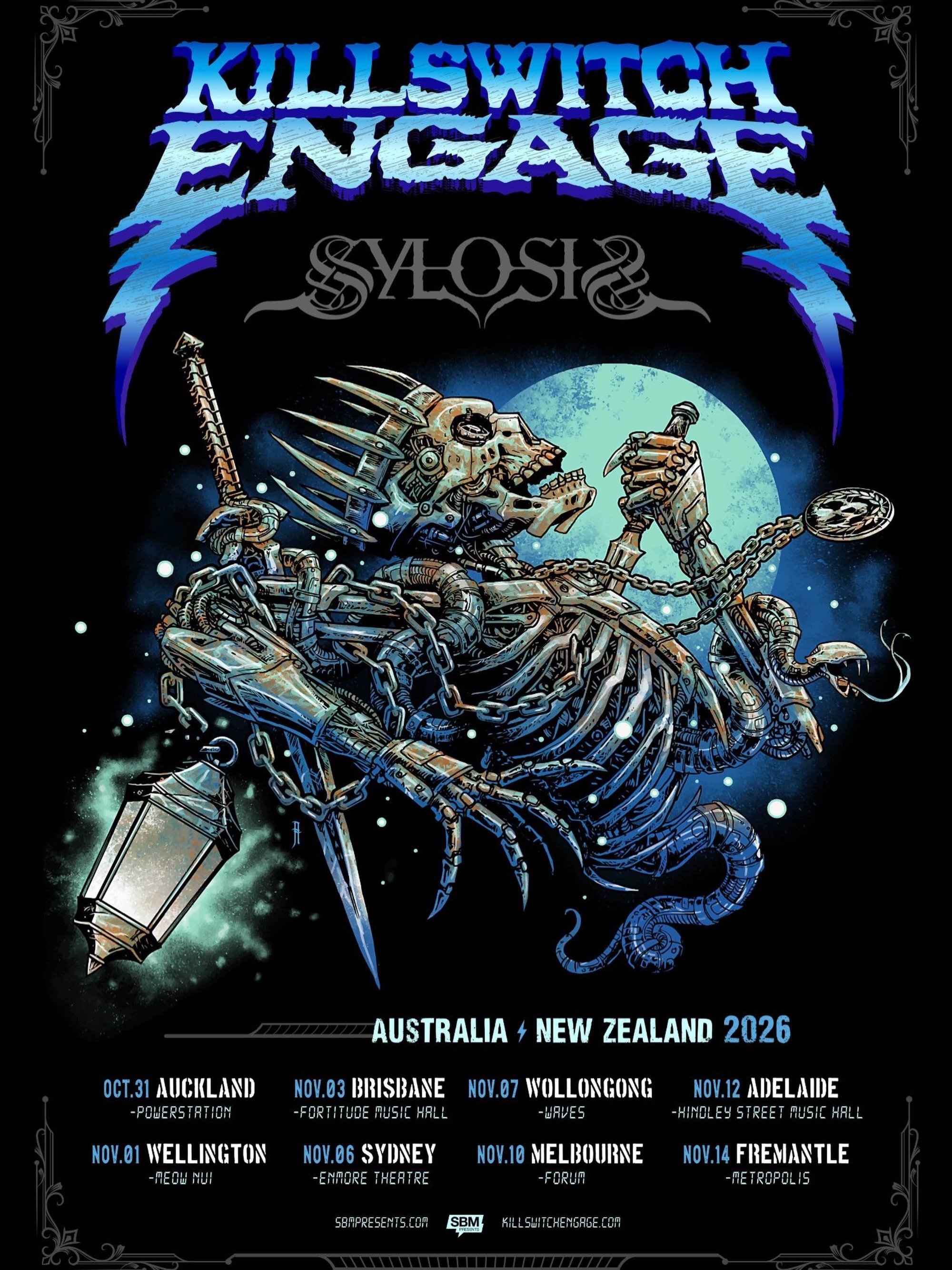 🚨KILLSWITCH ENGAGE Announce Australian and New Zealand Tour for Nov 2026 with Special Guests, Sylosis🚨

Legends of modern heavy music, Killswitch Engage return to Australia and New Zealand in 2026, bringing more than two decades of genre-defining m