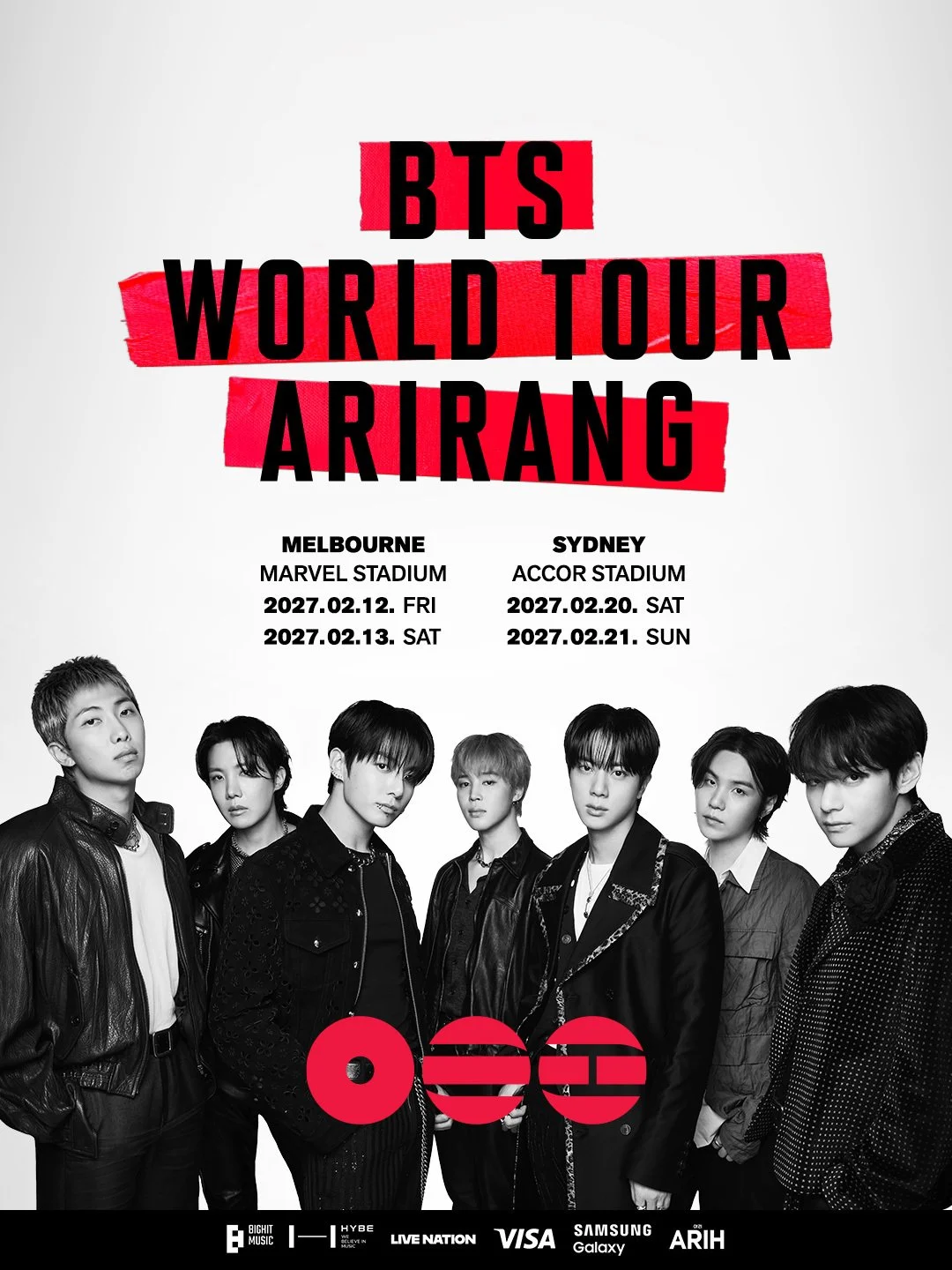 BTS Reveal Venues And On-Sale Details For Asia + Australia Legs Of “BTS World Tour ‘Arirang’”.