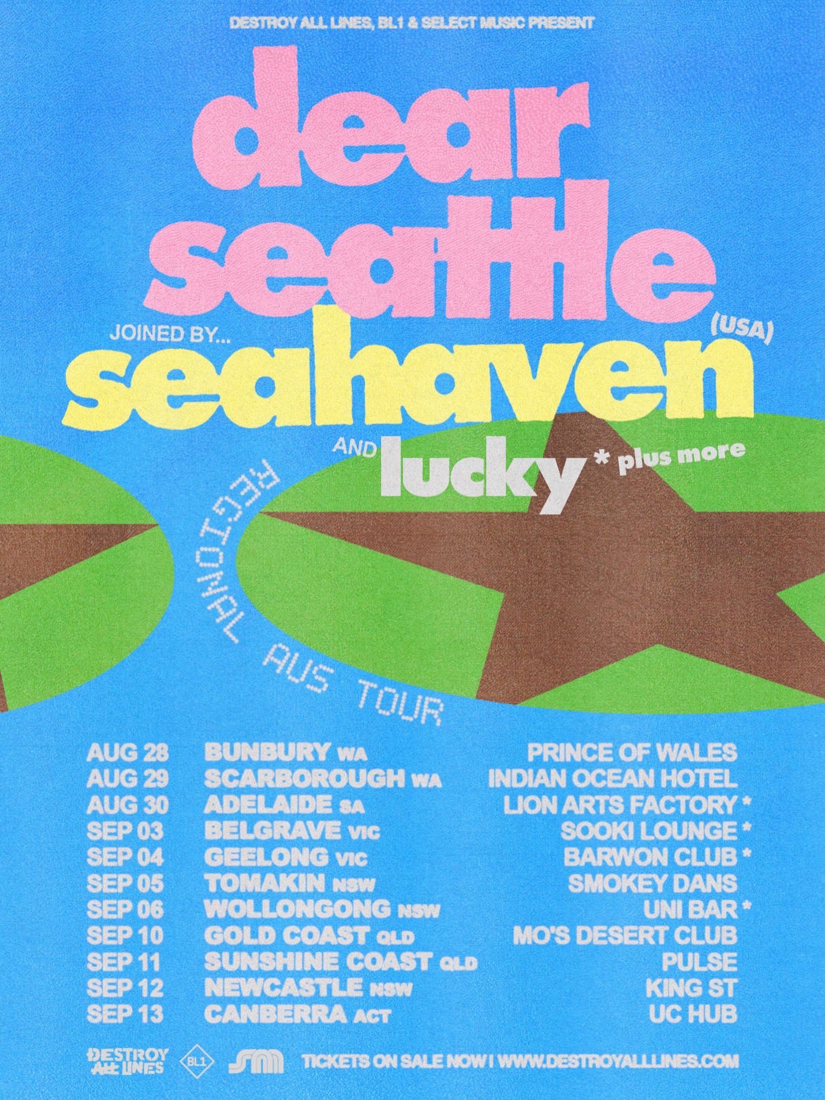 🚨DEAR SEATLLE🚨
ANNOUNCE REGIONAL AUSTRALIAN TOUR IN AUGUST WITH SPECIAL GUESTS SEAHAVEN (US)
TICKETS ON SALE NOW VIA DESTROY ALL LINES

Sydney punk rockers Dear Seattle are hitting the road this August, announcing an extensive regional Australian h