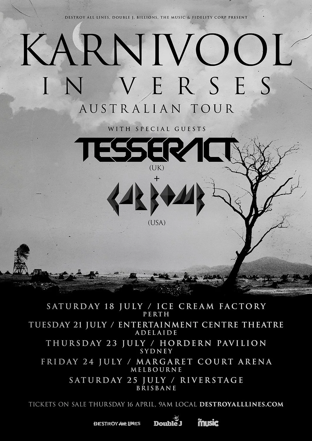 Karnivool + Tesseract | Melbourne | Margaret Court Arena | 24th July 