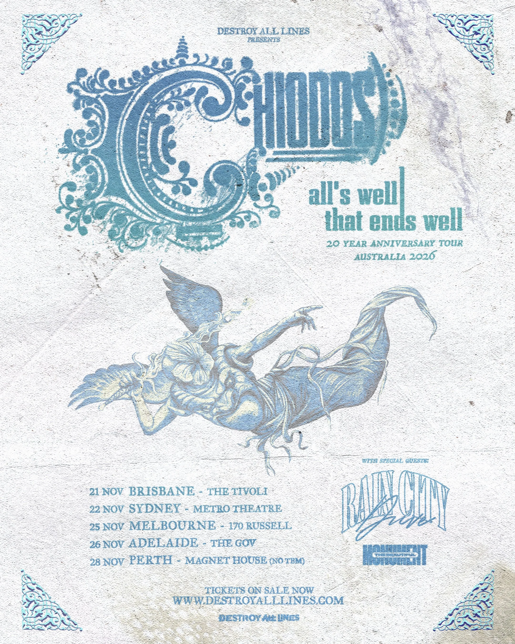 CHIODOS ALL'S WELL THAT ENDS WELL&nbsp;20TH ANNIVERSARY AUSTRALIAN TOUR 2026
