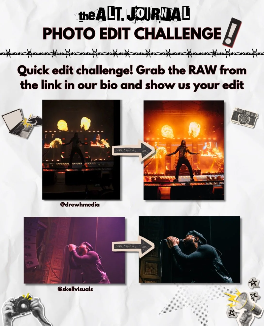 🚨PHOTO EDIT CHALLENGE🚨

We want to see your edit! Click the link in our bio, or in our story to participate. Results will be posted in a reel over the next few days ⏰ 

Happy editing! 📸💻🤩

📸 by @drewhmedia @skellvisuals 

#photoeditchallenge #l