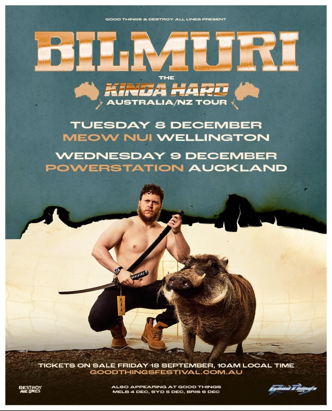 🚨BILMURI🚨

TUESDAY 8 DECEMBER - MEOW NUI, WELLINGTON
WEDNESDAY 9 DECEMBER - POWERSTATION, AUCKLAND

From a DIY phenomenon to selling out tours around the world and sharing stages with Sleep Token, BABYMETAL and Bad Omens, Columbus, Ohio singer-song