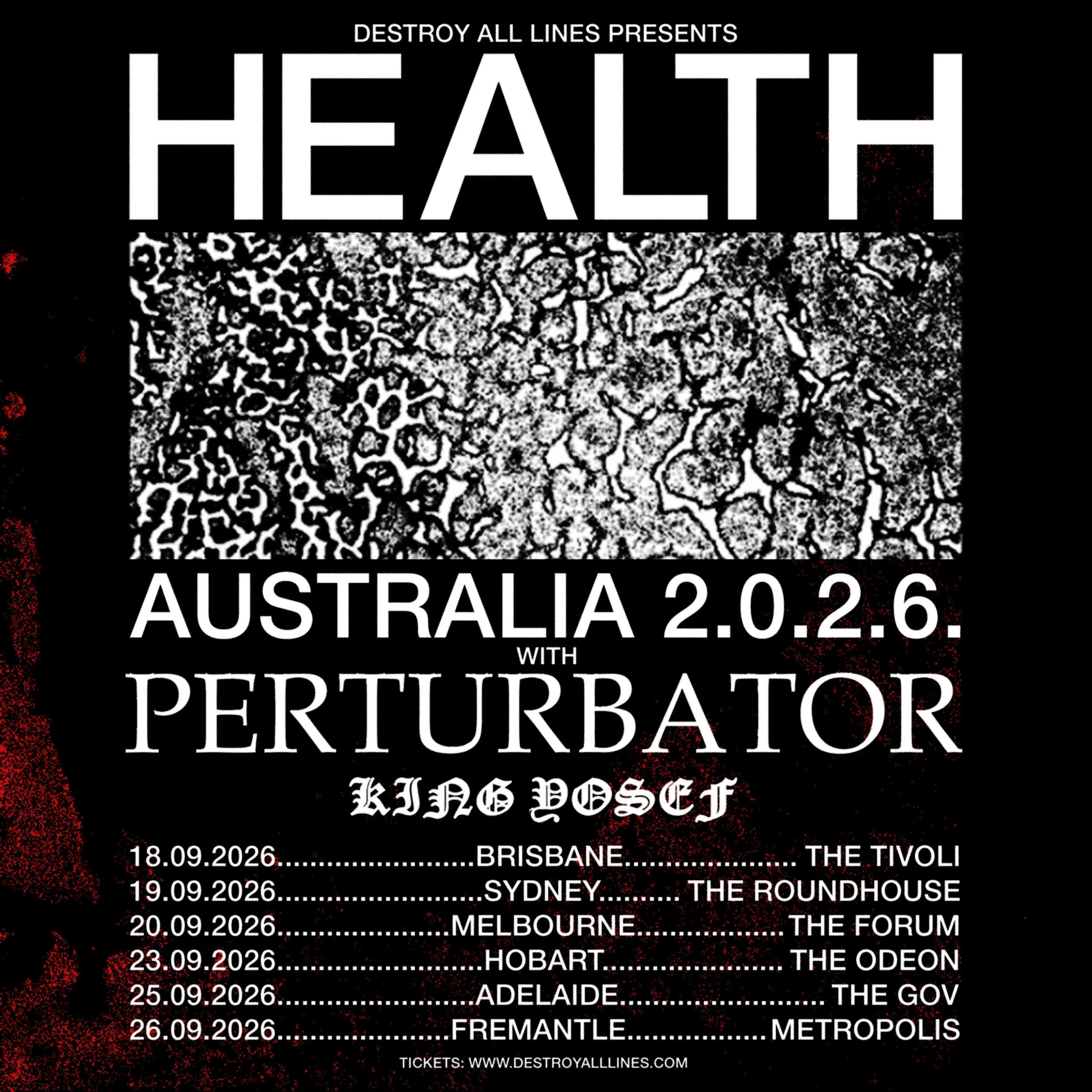 HEALTH | Review | Melbourne | The Forum | 20th September