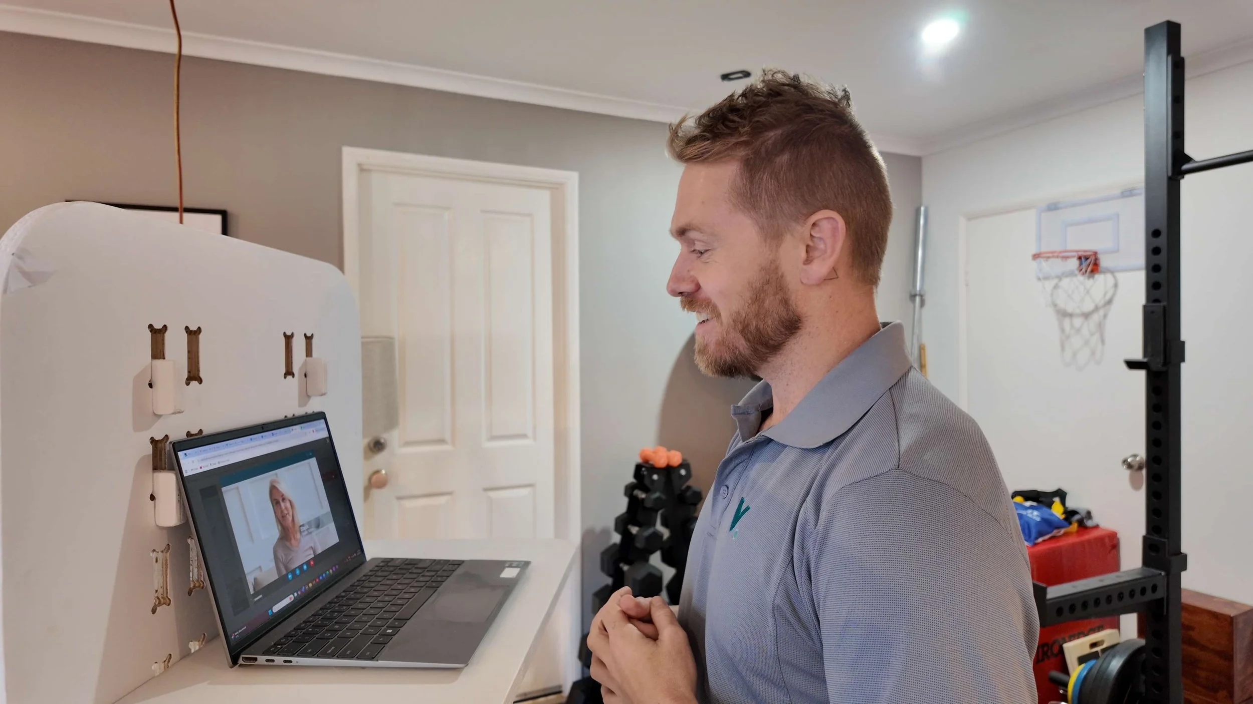 Scott delivering the lower back pain rehab program