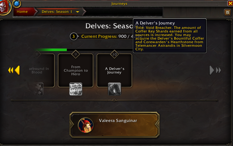 Delves Midnight Season 1: Delver's Journey Rewards Track 