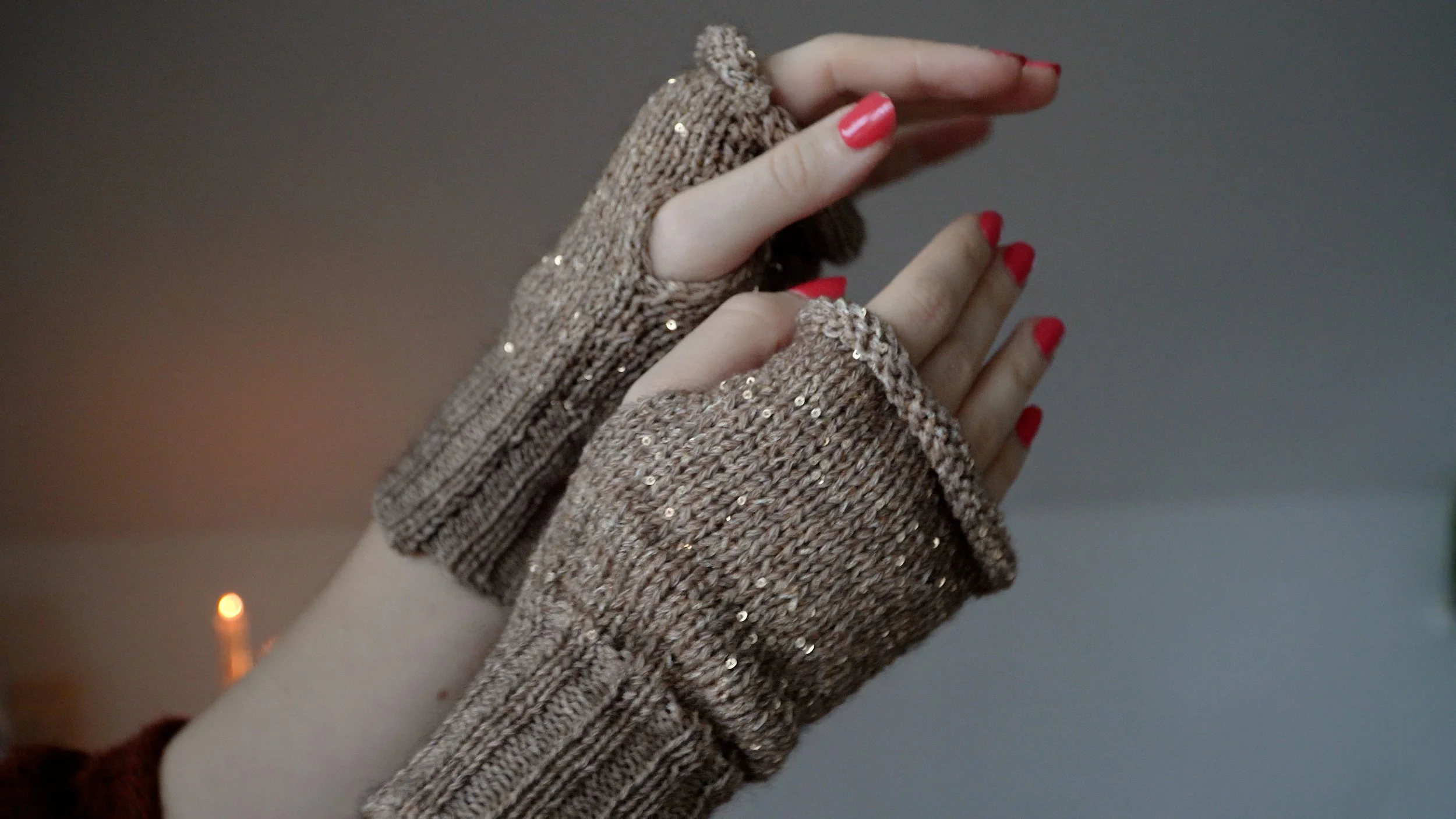Glitzer Handstulpen