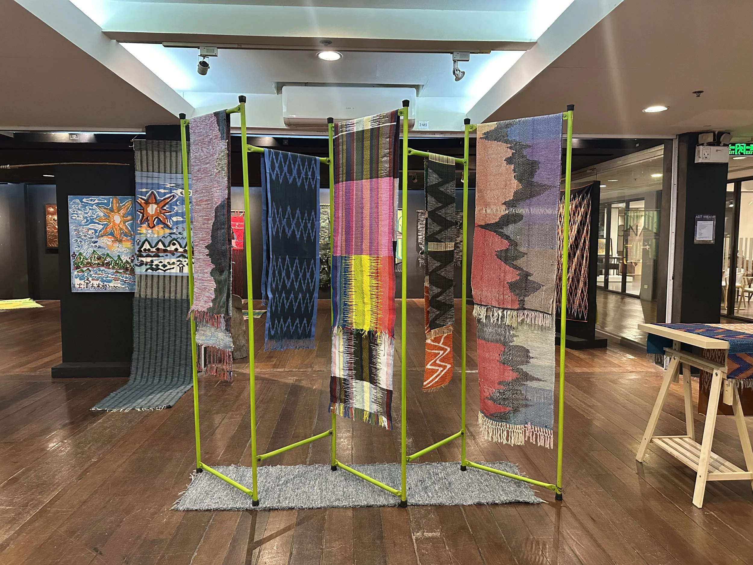 Installation view of ART WEAVE: Woven Atmospheres at LRI Design Plaza, Makati.