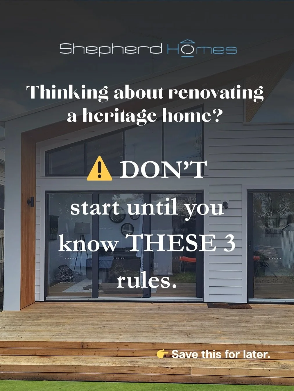 🚧 Thinking about renovating a heritage home?

⚠️ DON&rsquo;T start until you know THESE 3 rules.

Heritage renovations aren&rsquo;t like regular renovations &mdash; one wrong decision can cost you time, money, and approvals.

This quick guide breaks