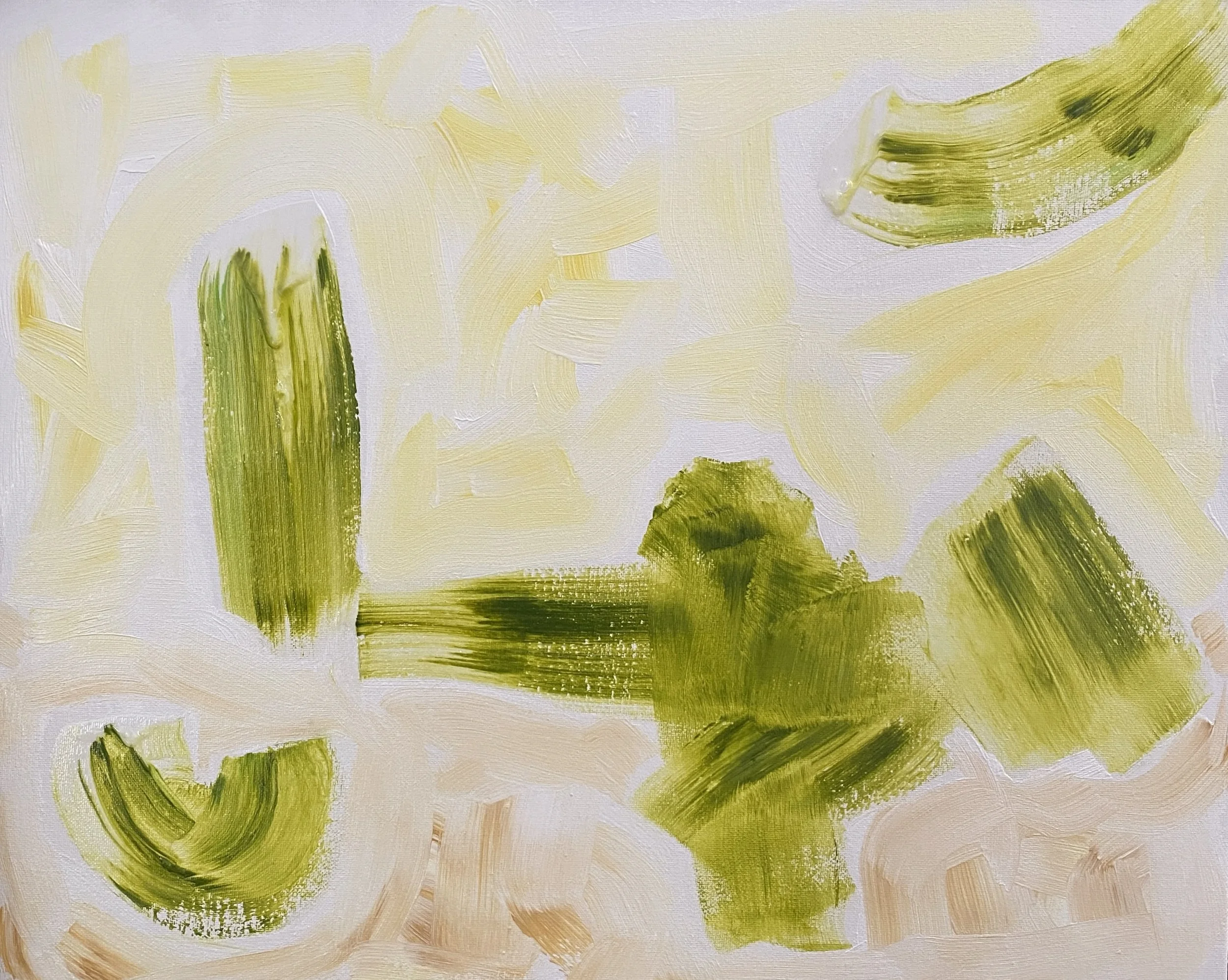  Daily walk #11 (brisk)  
16" x 20", acrylic and gouache on canvas panel 