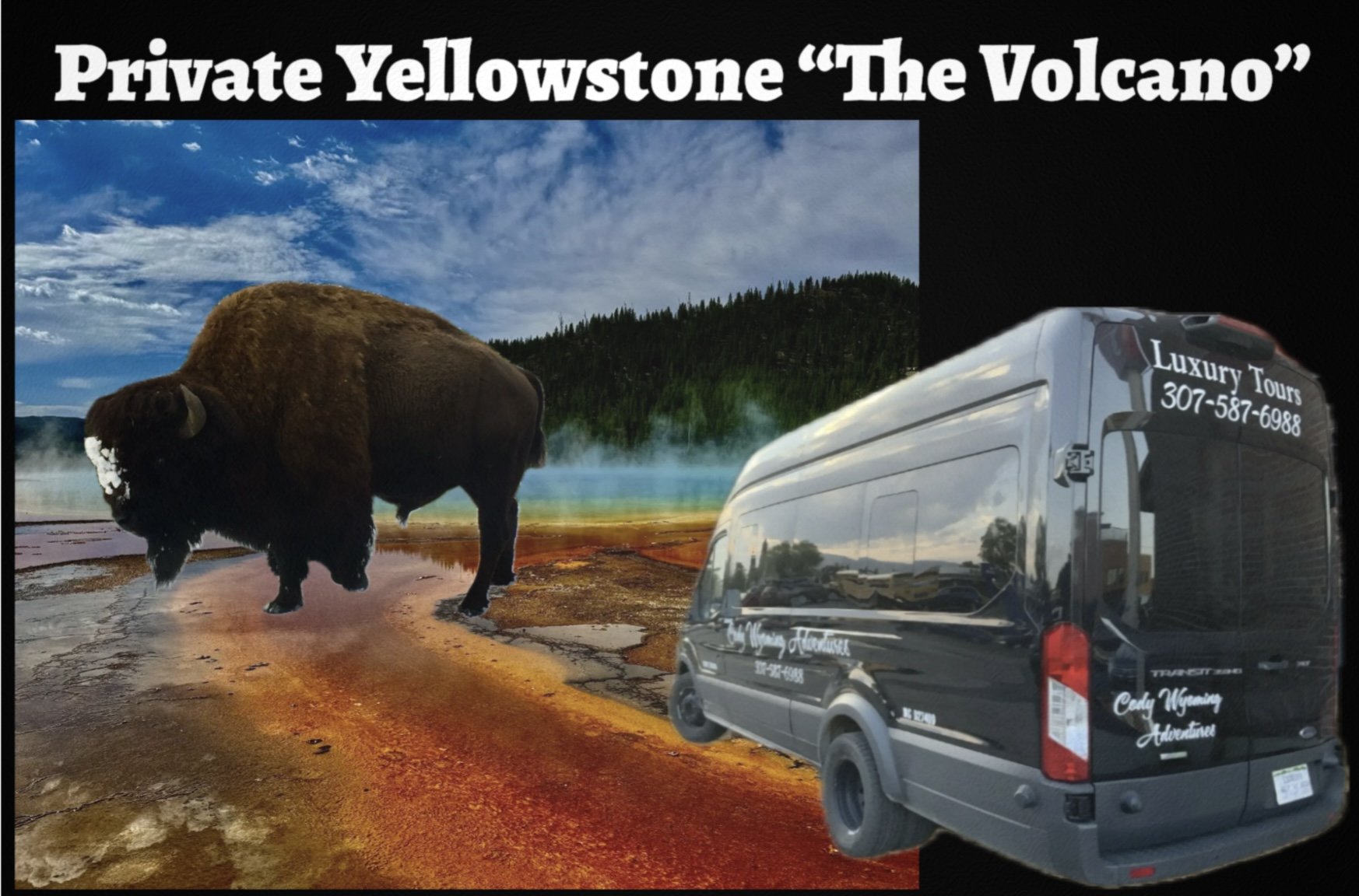 Private Yellowstone “The Volcano” Lower Loop Tours Up To 4 Guests From West Yellowstone or Cody!