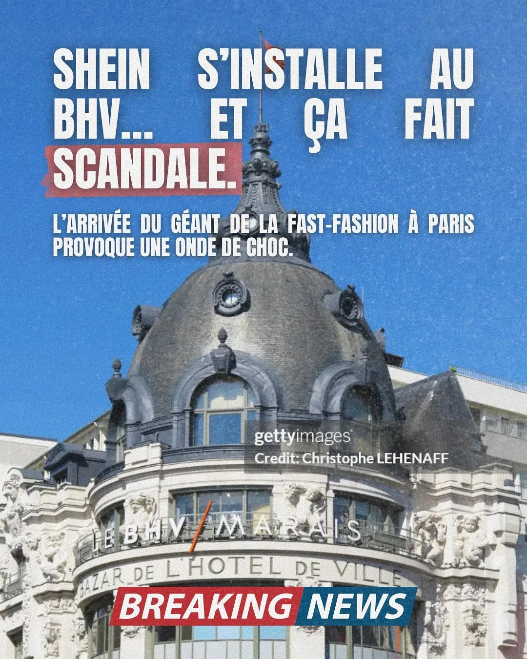 Le BHV accueille Shein… et perd la confiance de ses partenaires 👀
Rupture de confiance, marques qui se barrent, image écornée…
La fast-fashion s’invite au cœur de Paris… et ça passe mal.
Toi,