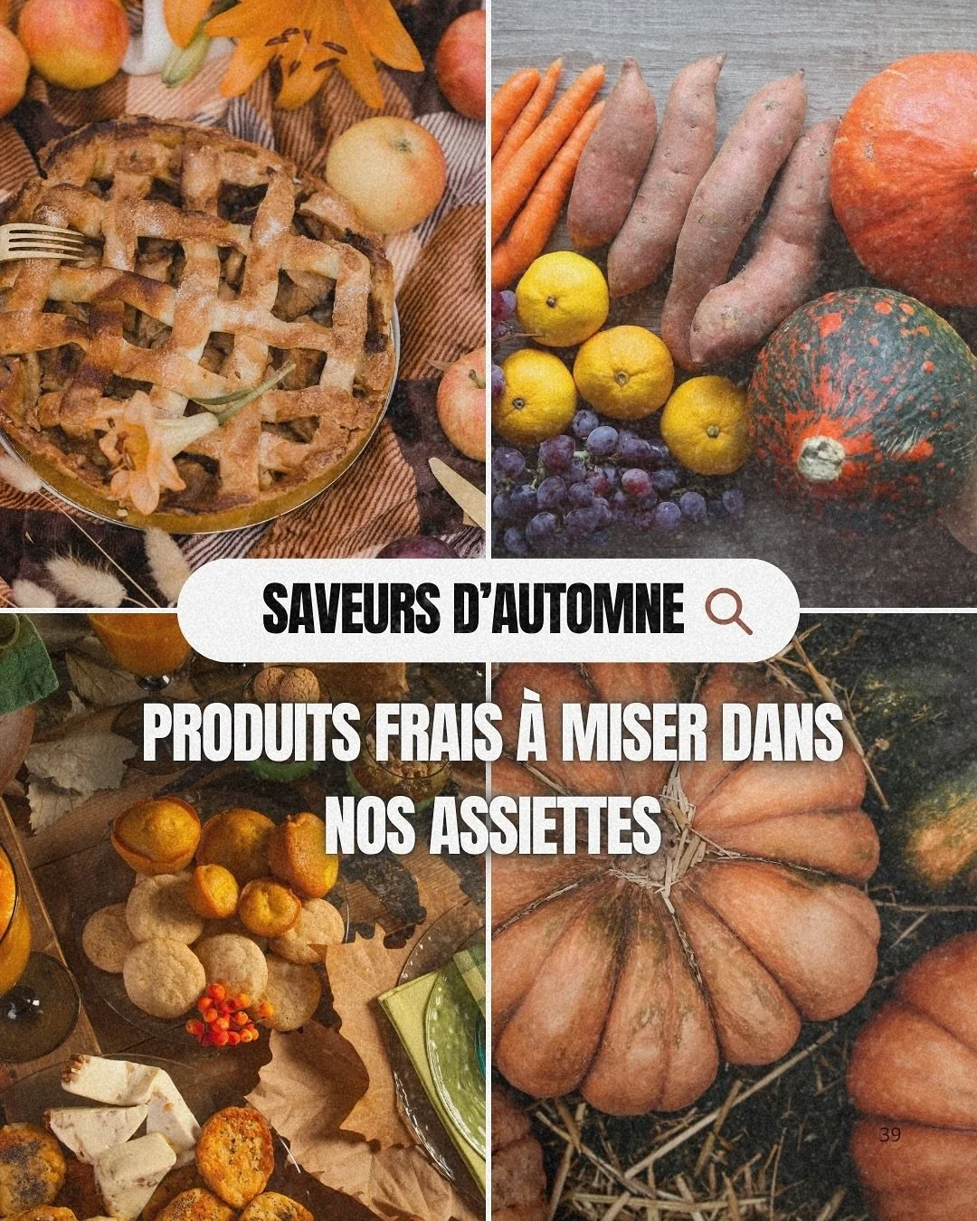 🍂 L’automne s’invite dans nos assiettes !
Courges, betteraves, pommes et poires… la saison regorge de couleurs et de saveurs à savourer. Des recettes réconfortantes aux associations créatives, chaque plat devi