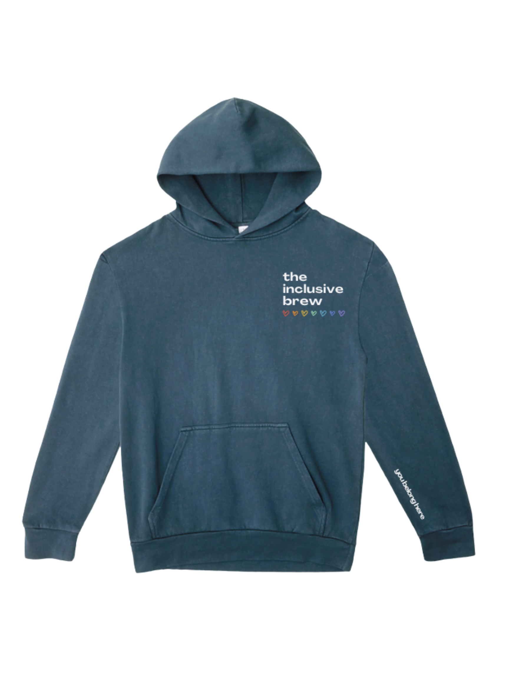 "The Inclusive Brew" Hoodie: Midnight Navy