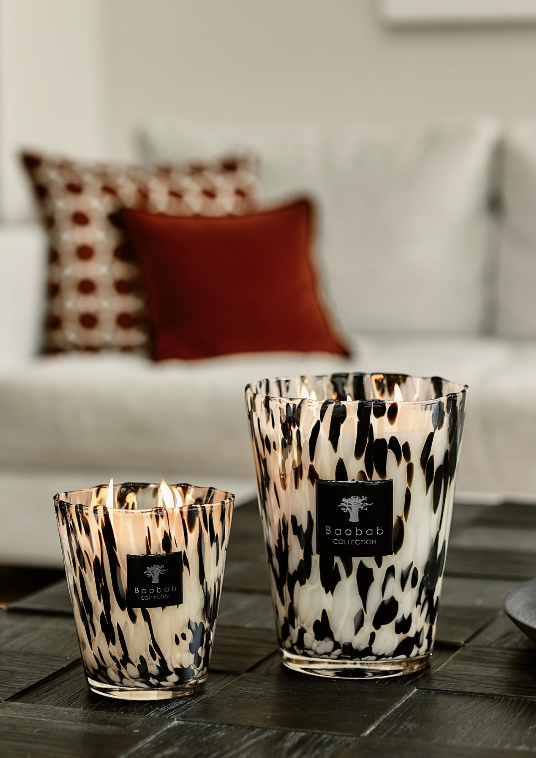 CANDLE PEARLS BLACK