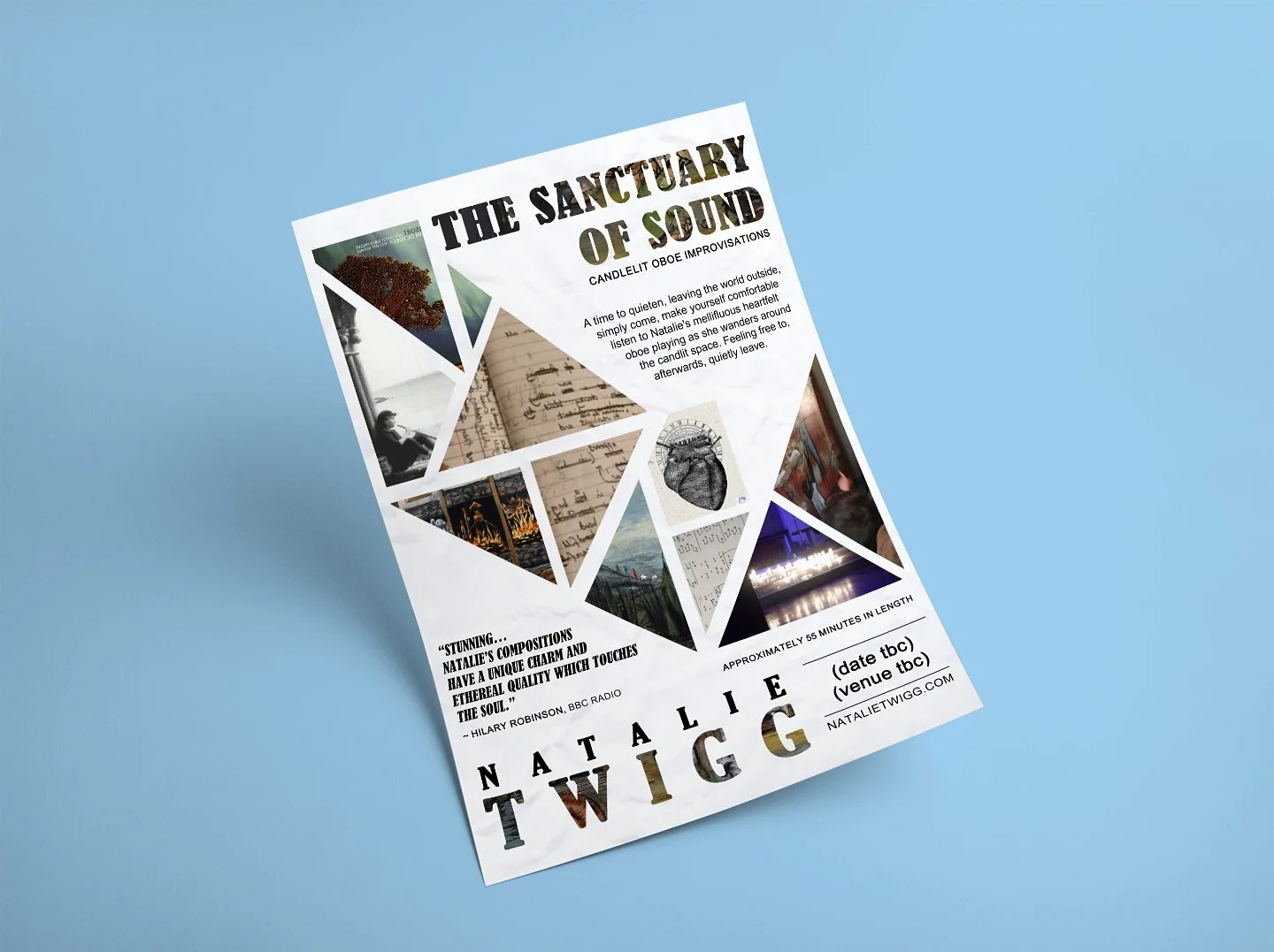 @twiggnatalie requested a flyer to promote her exhibit and performance &ldquo;the sanctuary of sound&rdquo;. You should check out her website to view her stunning artwork and listen to her talent on the oboe!

#graphicdesign #music