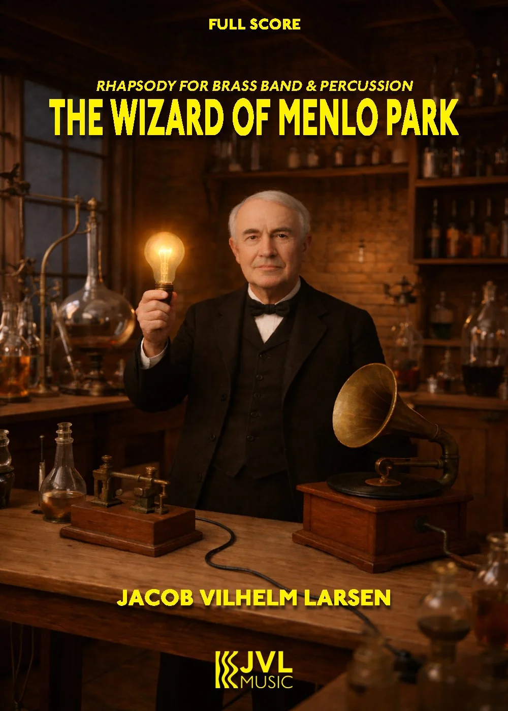 Wizard of Menlo Park Thomas Edison brass band rhapsody grade 4 jacob vilhelm larsen jvlmusic.net