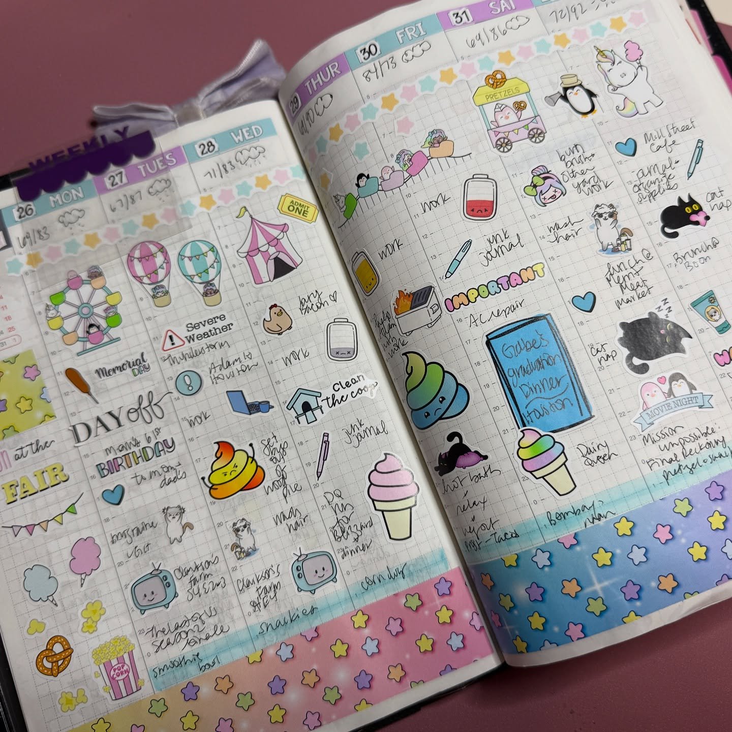 Last week of May after the pen!

#planner #planning  #plannercommunity #plannerspread #plannerlayout #thefeatheredjournal #weekly #weeklyplanner #weeklyplanning #weeklyplannerspread #weeklyplannerlayout #afterthepen #hobonichi #hobonichicousin