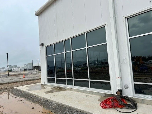 Overview of window system that had reported leaks during construction.
