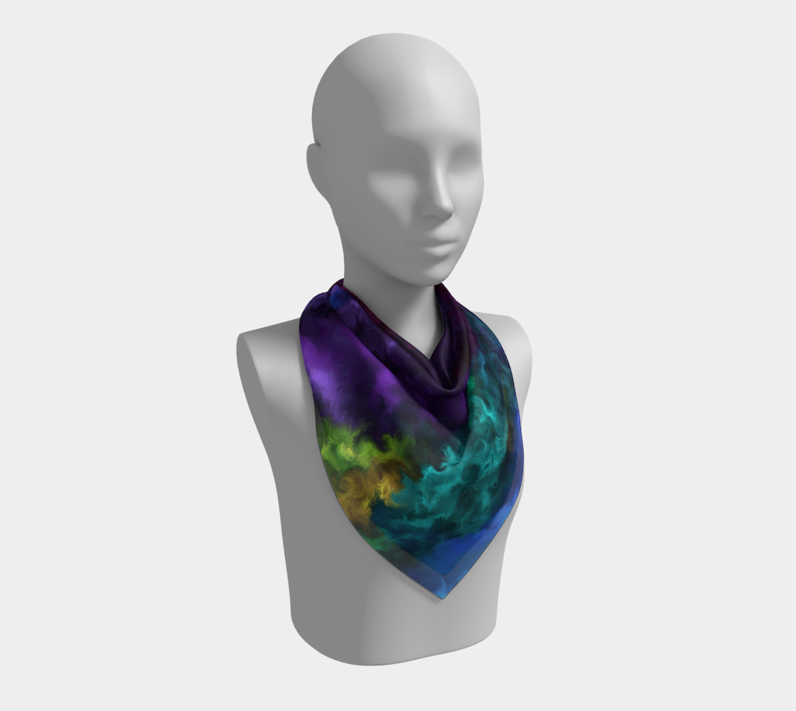 Party Melody Royal Purple Square Scarf by Debora Nash Designs