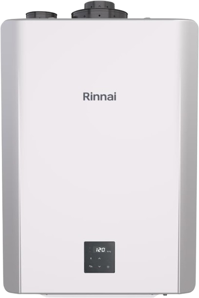A standard Rinnai tankless water heater