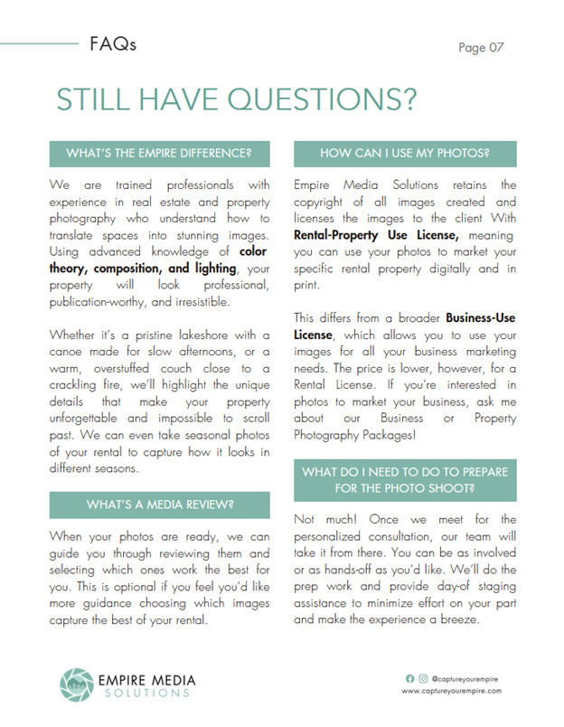 Photography copywriter