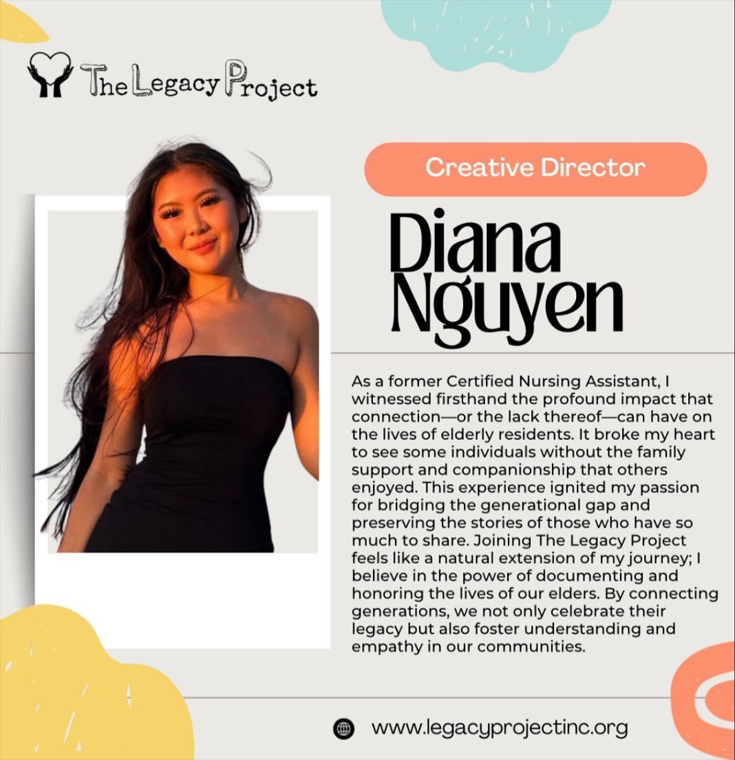 ⭐️Meet Diana⭐️ Diana is the wonderful Creative Director of our TLP National Organizing Team. | Interested in starting a TLP chapter at your college or university or joining our national team? Reach out via DM or the link in our bio! #intergenerationa