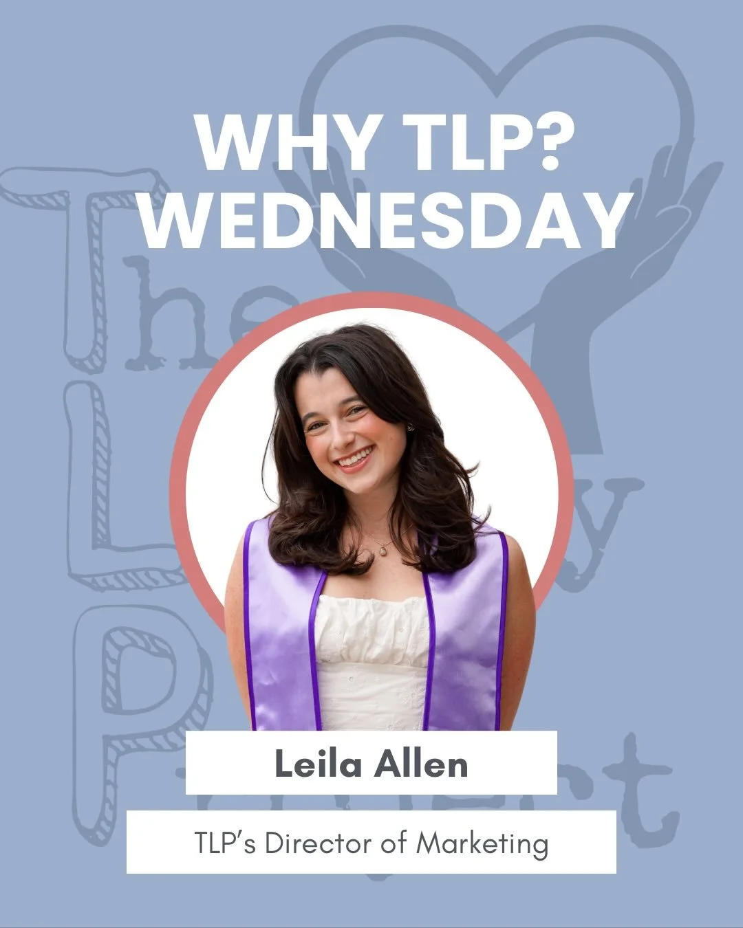 Kicking off our Why TLP Wednesdays with The Legacy Project&rsquo;s incredible Director of Marketing, Leila Allen! This new series asks members of the TLP community what draws them to the intergenerational work, and what has made them continue. Check 
