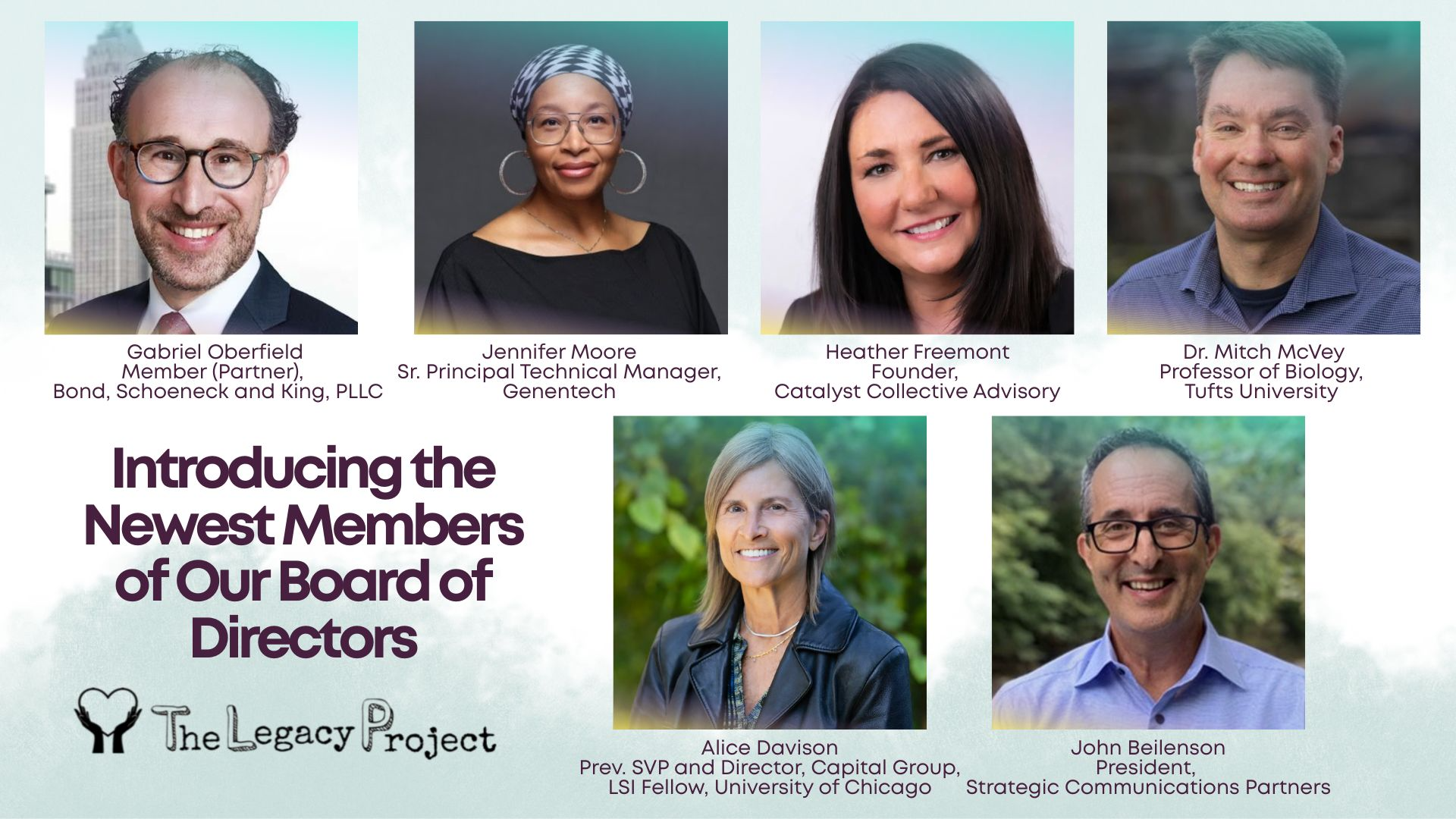 The Legacy Project, Inc. Announces Expanded Board of Directors