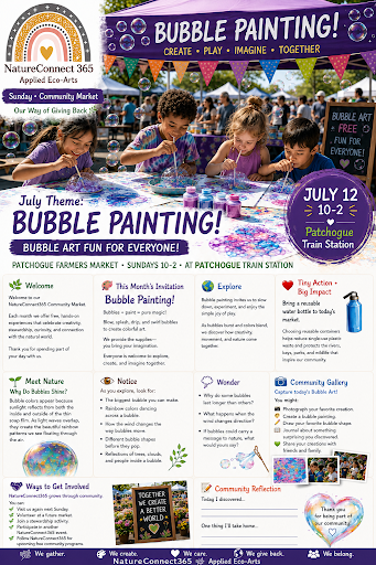 Bubble Painting at the Community Market
