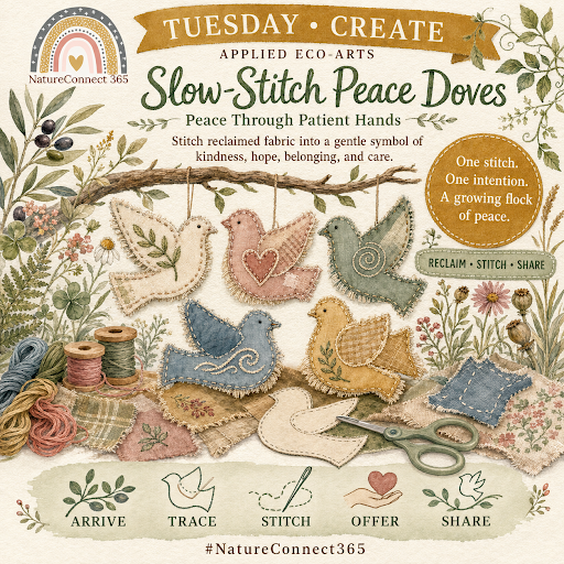 🕊️ Make Slow Stitch Peace Doves