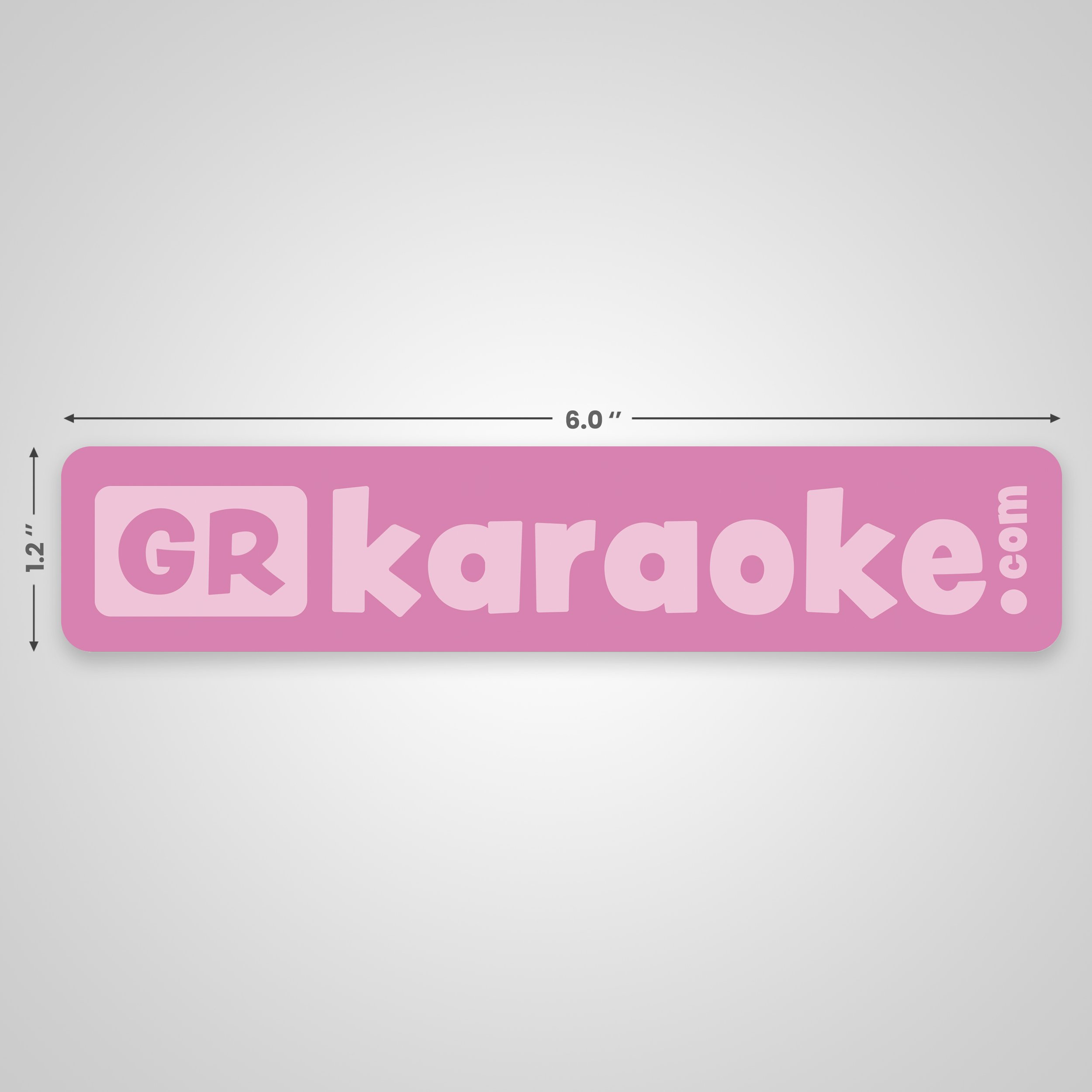 GRkaraoke - Bumper Sticker (6 x 1.2) Square PINK.jpg