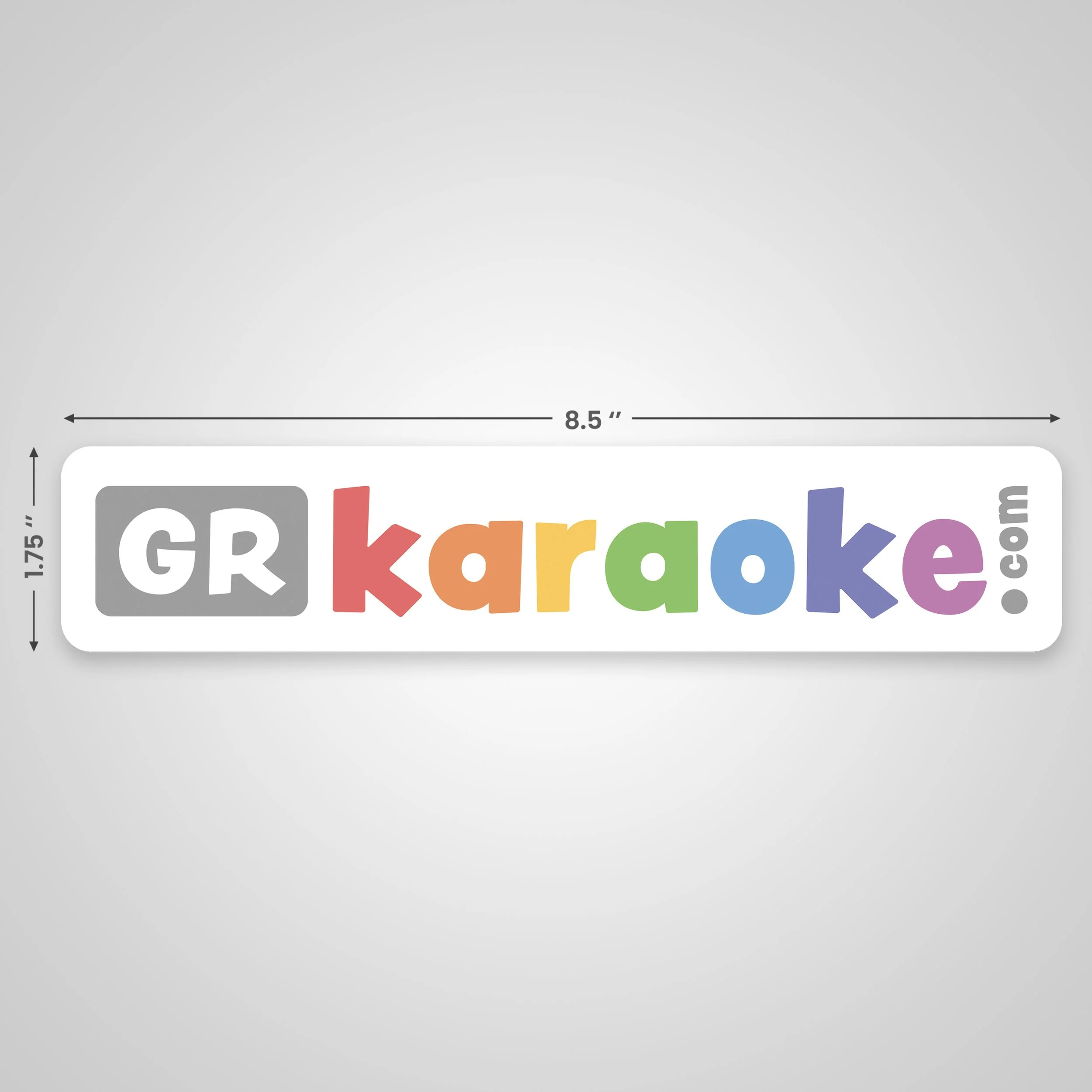 GRkaraoke - Bumper Sticker (8.5 x 1.75) Square PRIDE.jpg