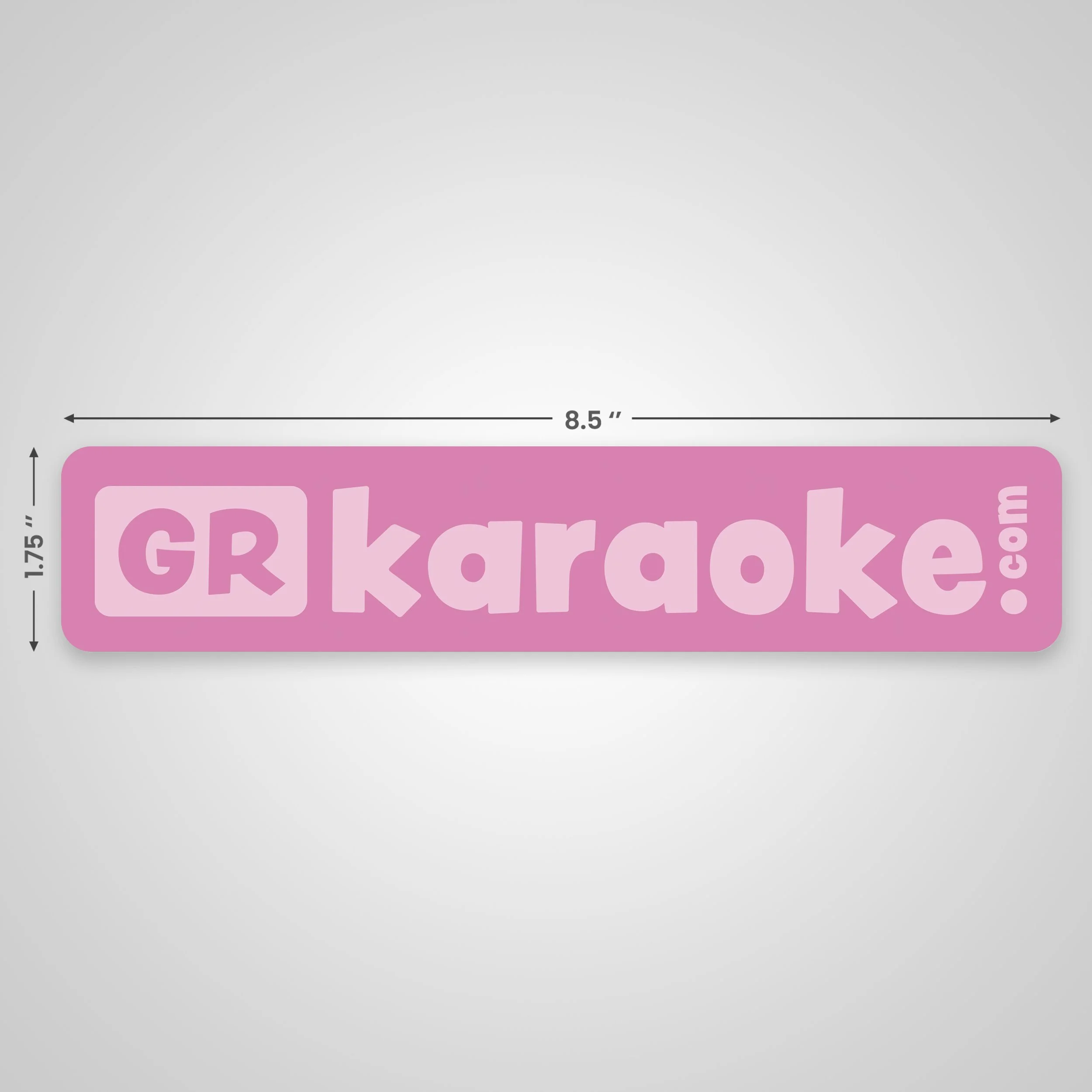GRkaraoke - Bumper Sticker (8.5 x 1.75) Square PINK.jpg